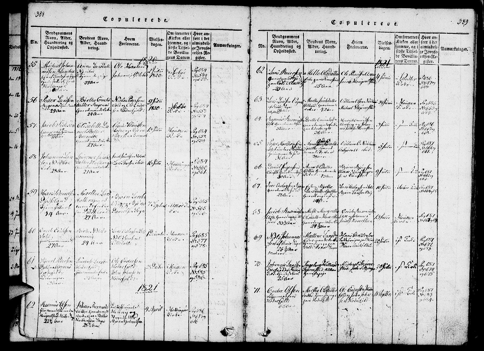 Rennesøy sokneprestkontor, SAST/A -101827/H/Ha/Haa/L0004: Parish register (official) no. A 4, 1816-1837, p. 388-389