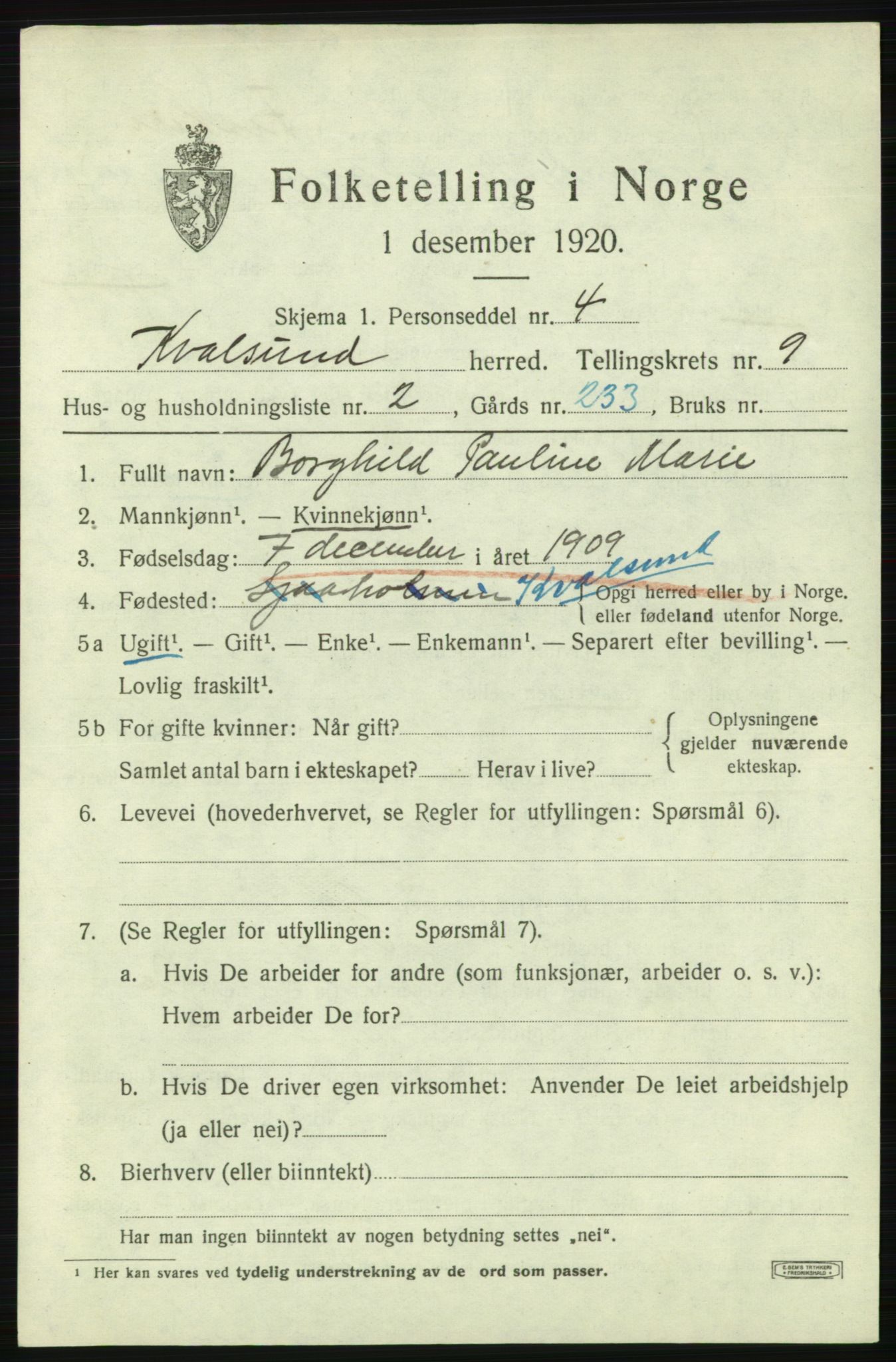 SATØ, 1920 census for , 1920, p. 2780