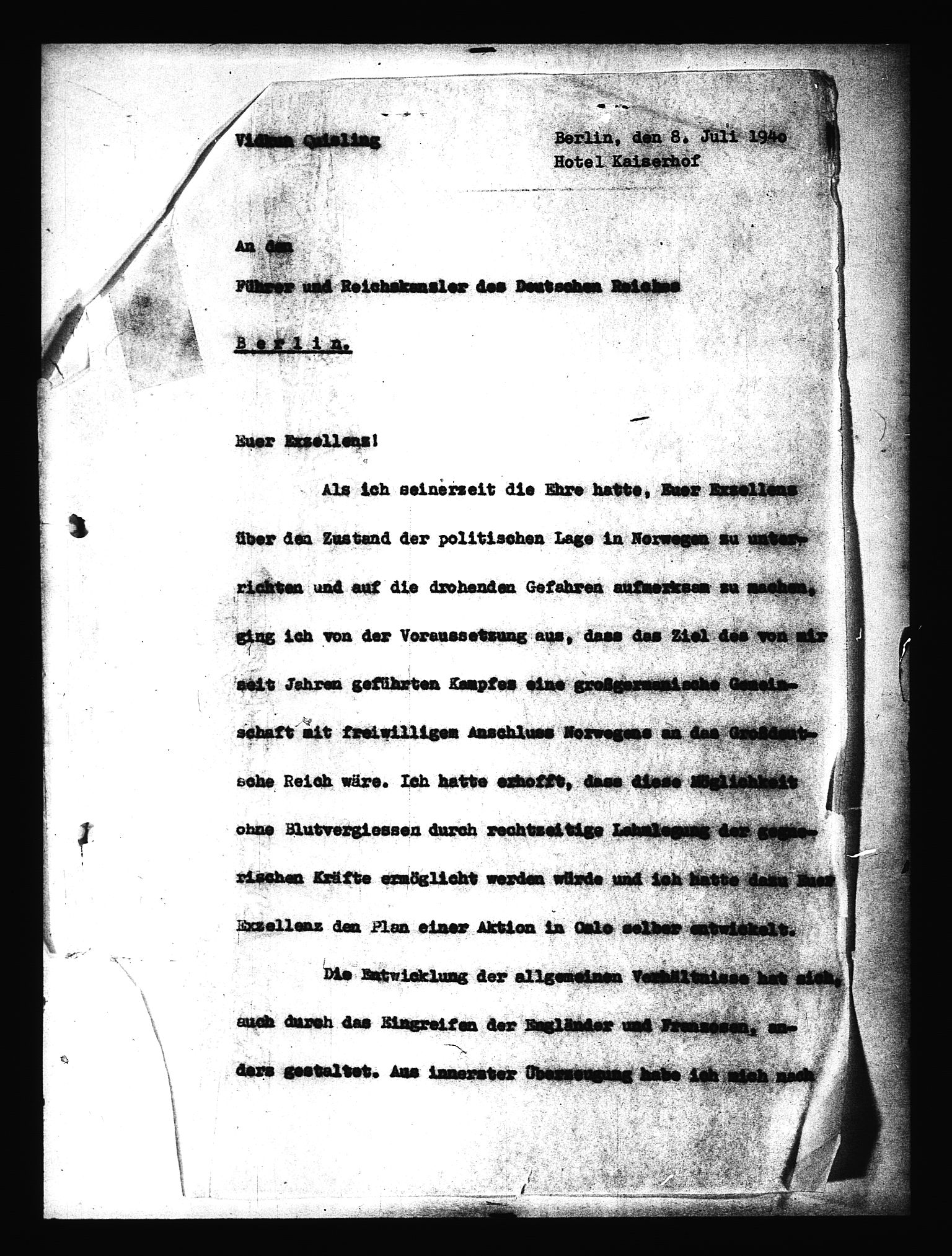 Documents Section, AV/RA-RAFA-2200/V/L0091: Amerikansk mikrofilm "Captured German Documents".
Box No. 953.  FKA jnr. 59/1955., 1935-1942, p. 2