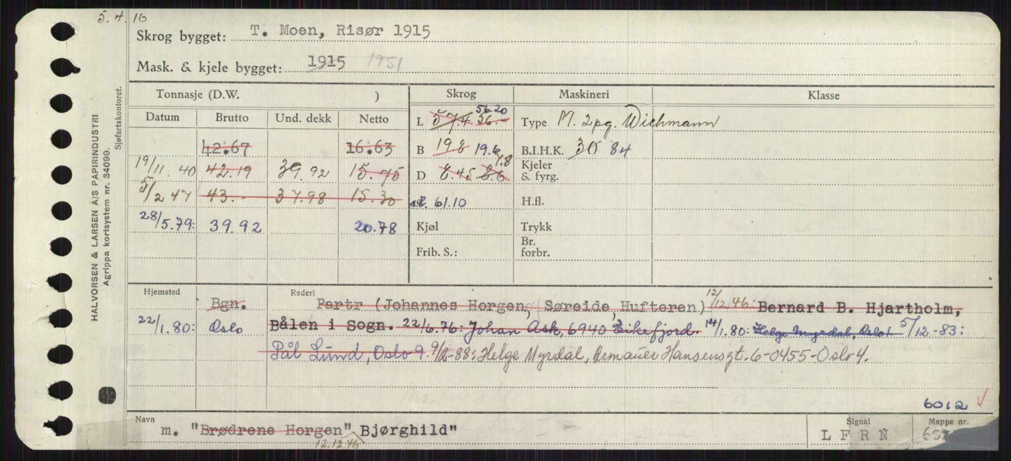 Sjøfartsdirektoratet med forløpere, Skipsmålingen, AV/RA-S-1627/H/Ha/L0001/0002: Fartøy, A-Eig / Fartøy Bjør-Eig, p. 1