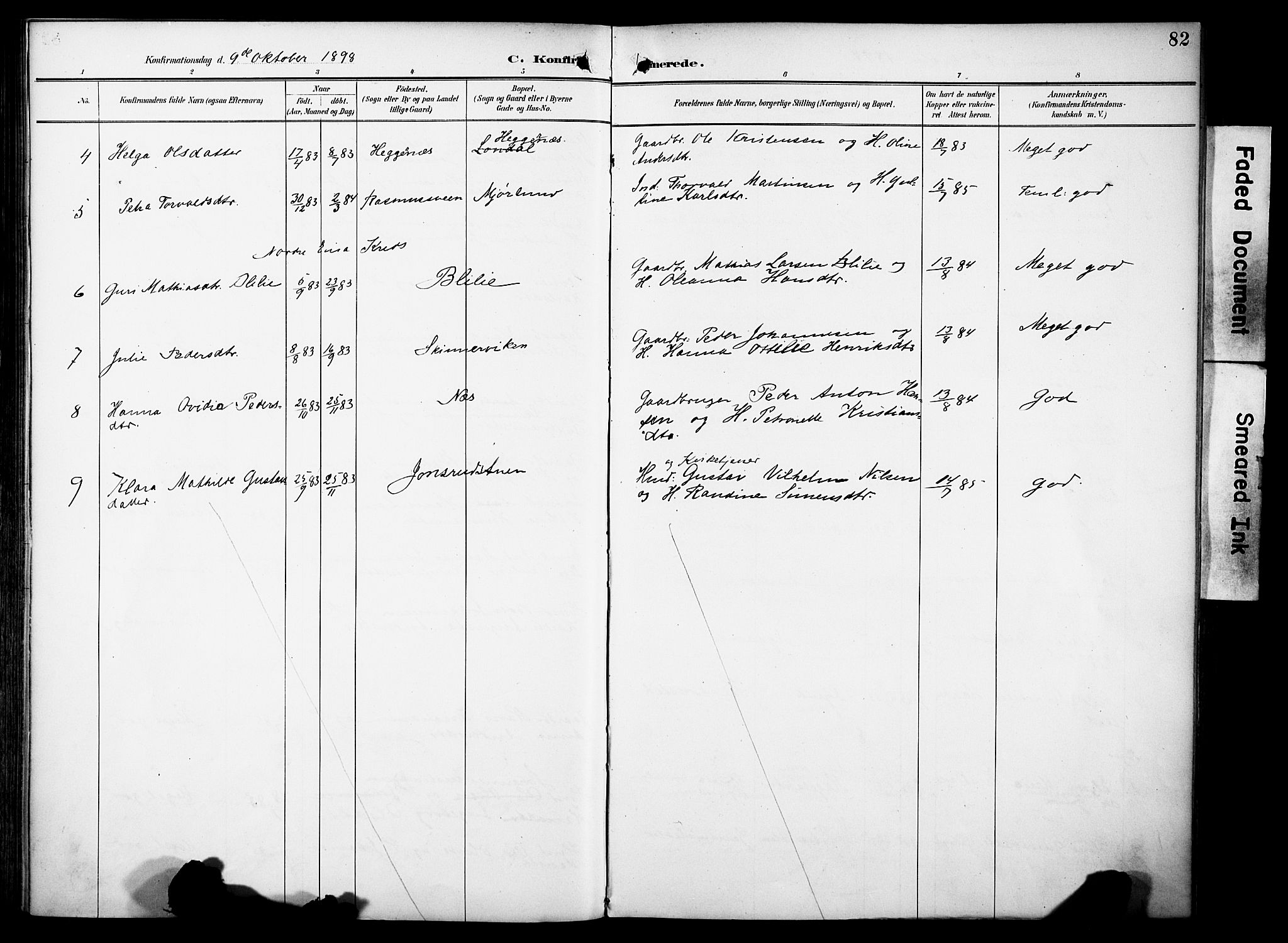 Vestre Toten prestekontor, AV/SAH-PREST-108/H/Ha/Haa/L0012: Parish register (official) no. 12, 1890-1906, p. 82