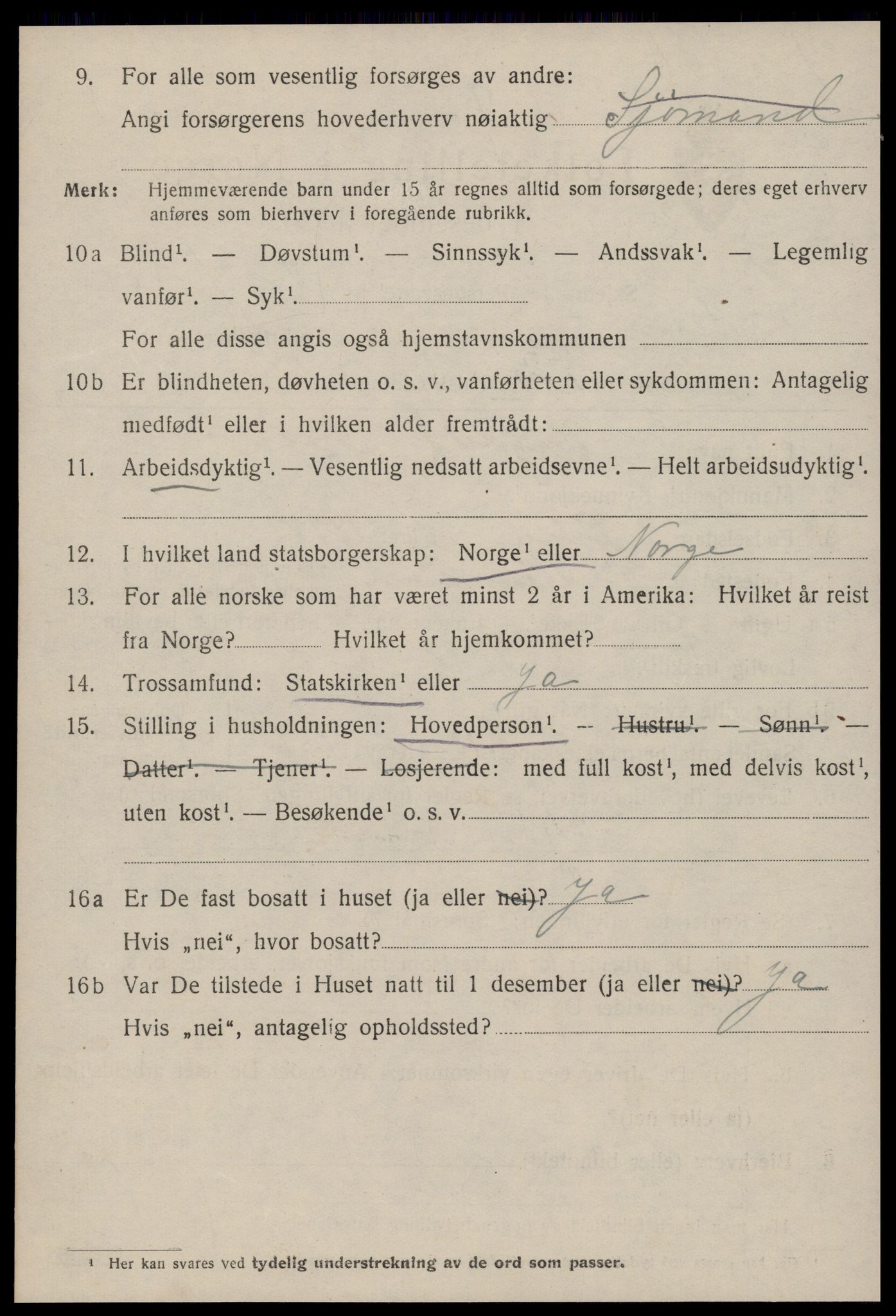 SAT, 1920 census for Kristiansund, 1920, p. 22070