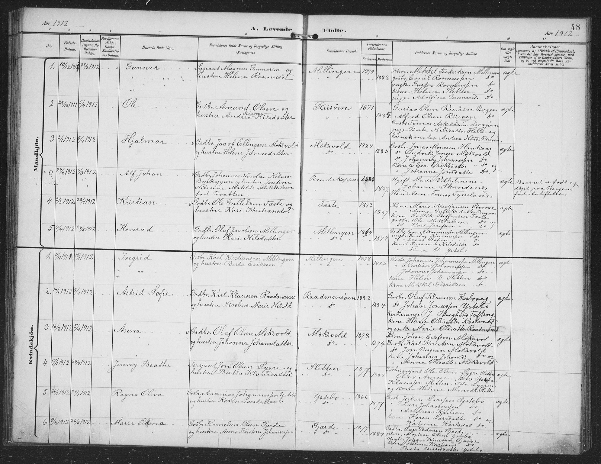 Alversund Sokneprestembete, SAB/A-73901/H/Ha/Hab: Parish register (copy) no. B 4, 1897-1914, p. 48