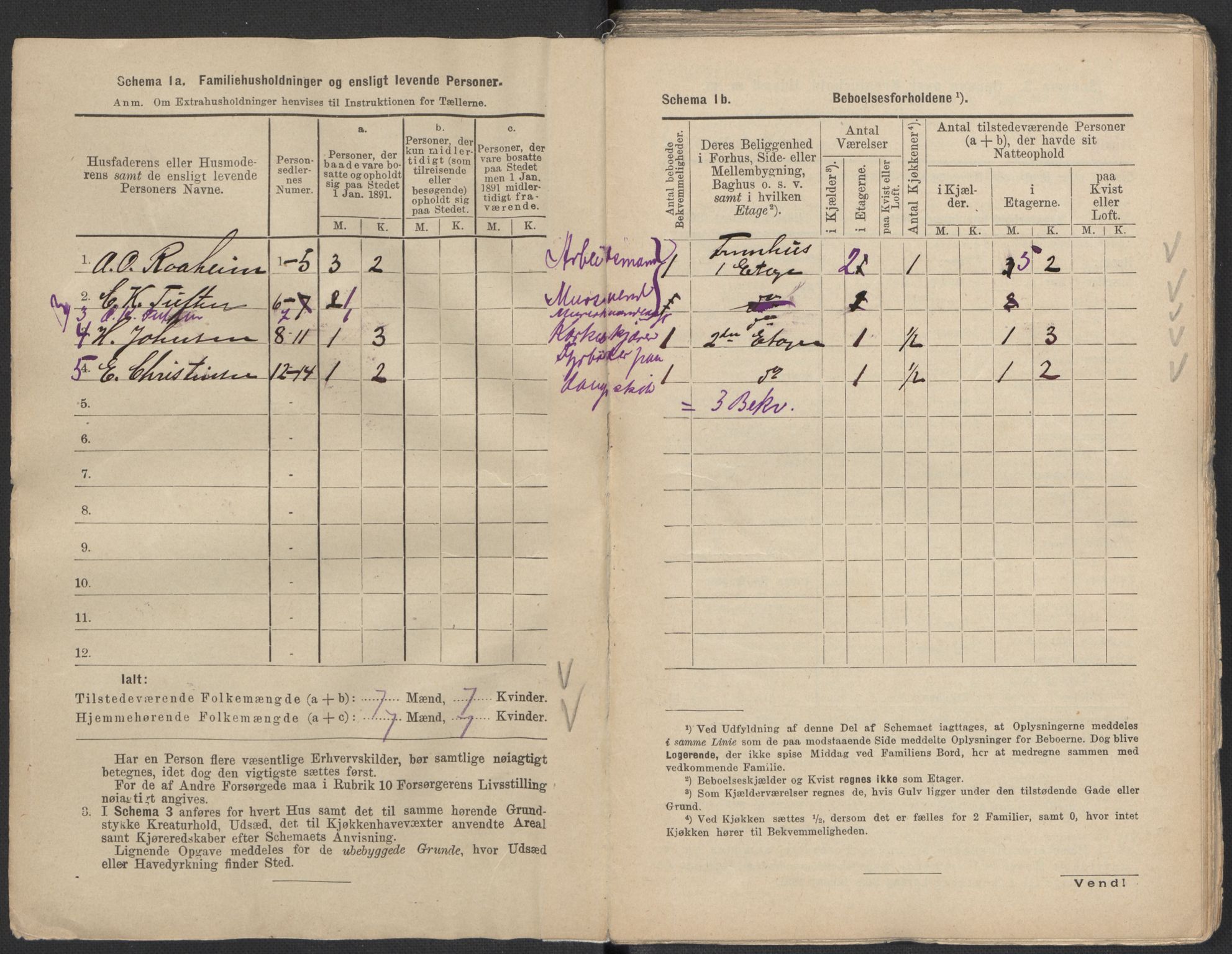 RA, 1891 Census for 1301 Bergen, 1891, p. 7653