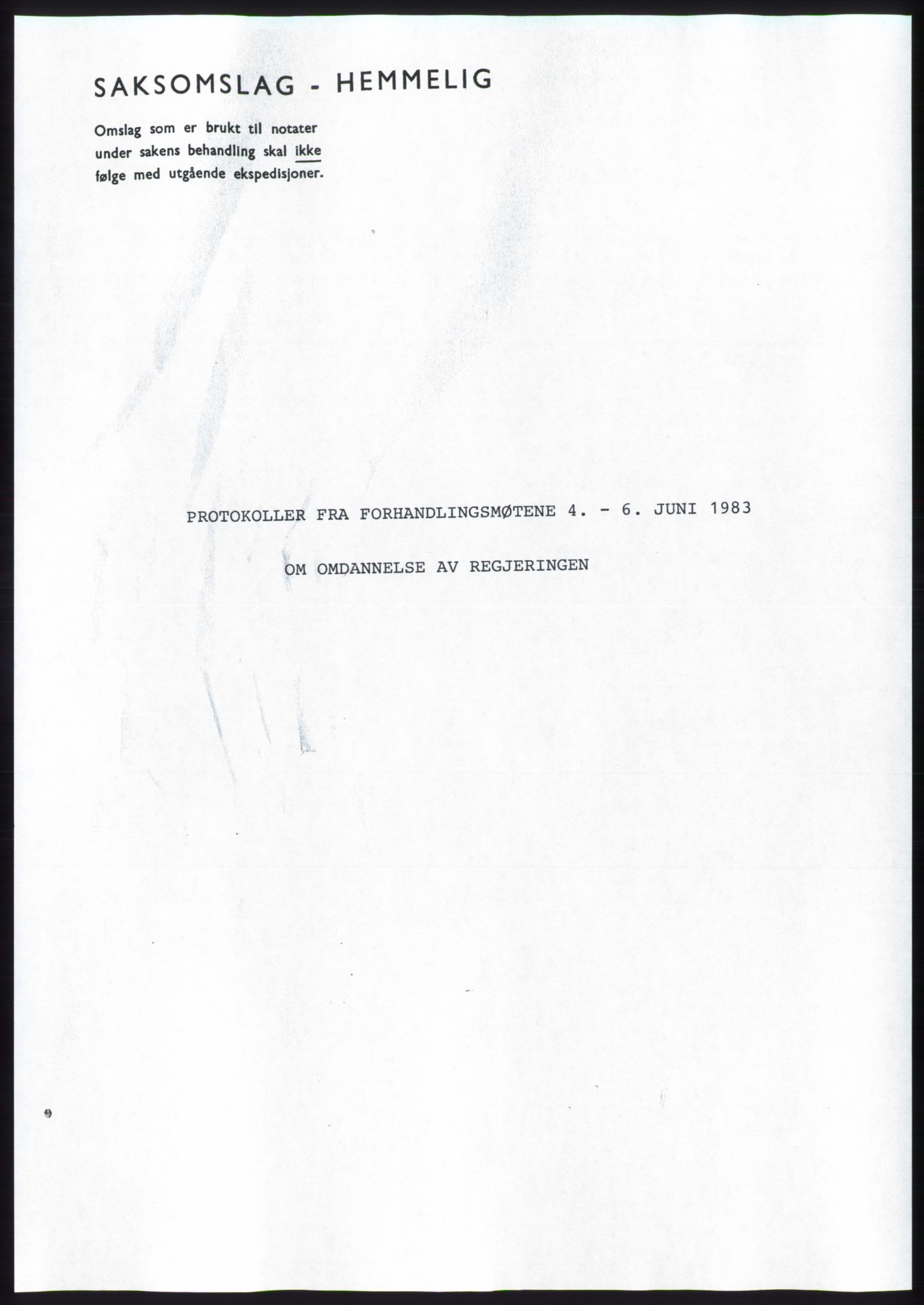 Forhandlingsmøtene 1983 mellom Høyre, KrF og Senterpartiet om dannelse av regjering, AV/RA-PA-0696/A/L0001: Forhandlingsprotokoll, 1983, p. 2
