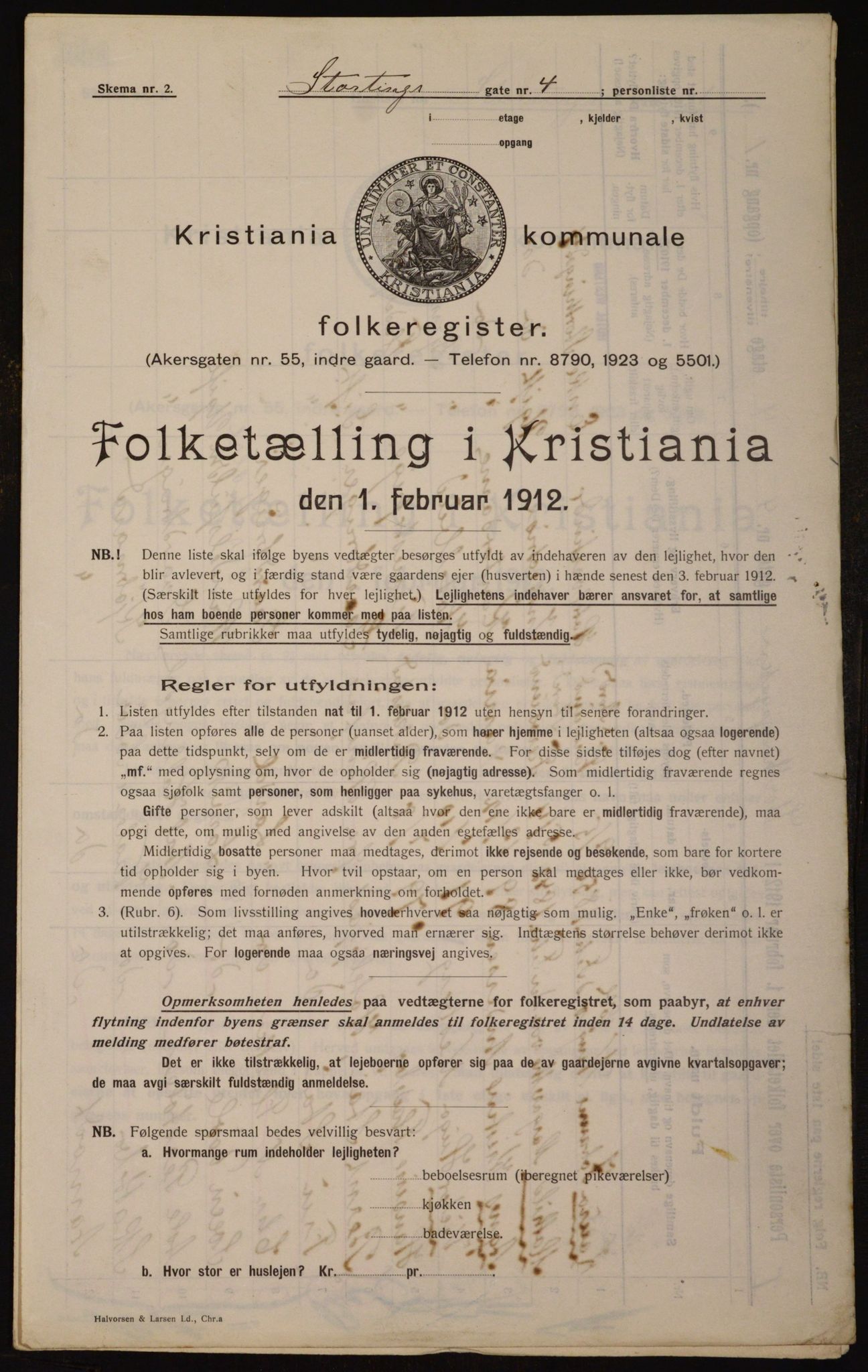 OBA, Municipal Census 1912 for Kristiania, 1912, p. 103581