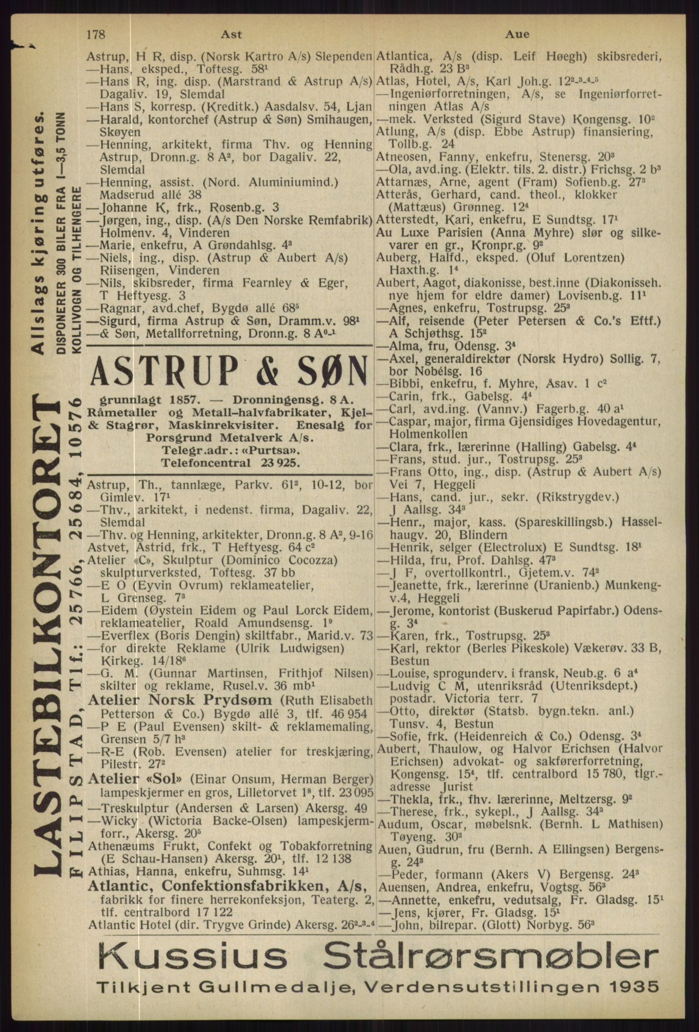 Kristiania/Oslo adressebok, PUBL/-, 1936, p. 178