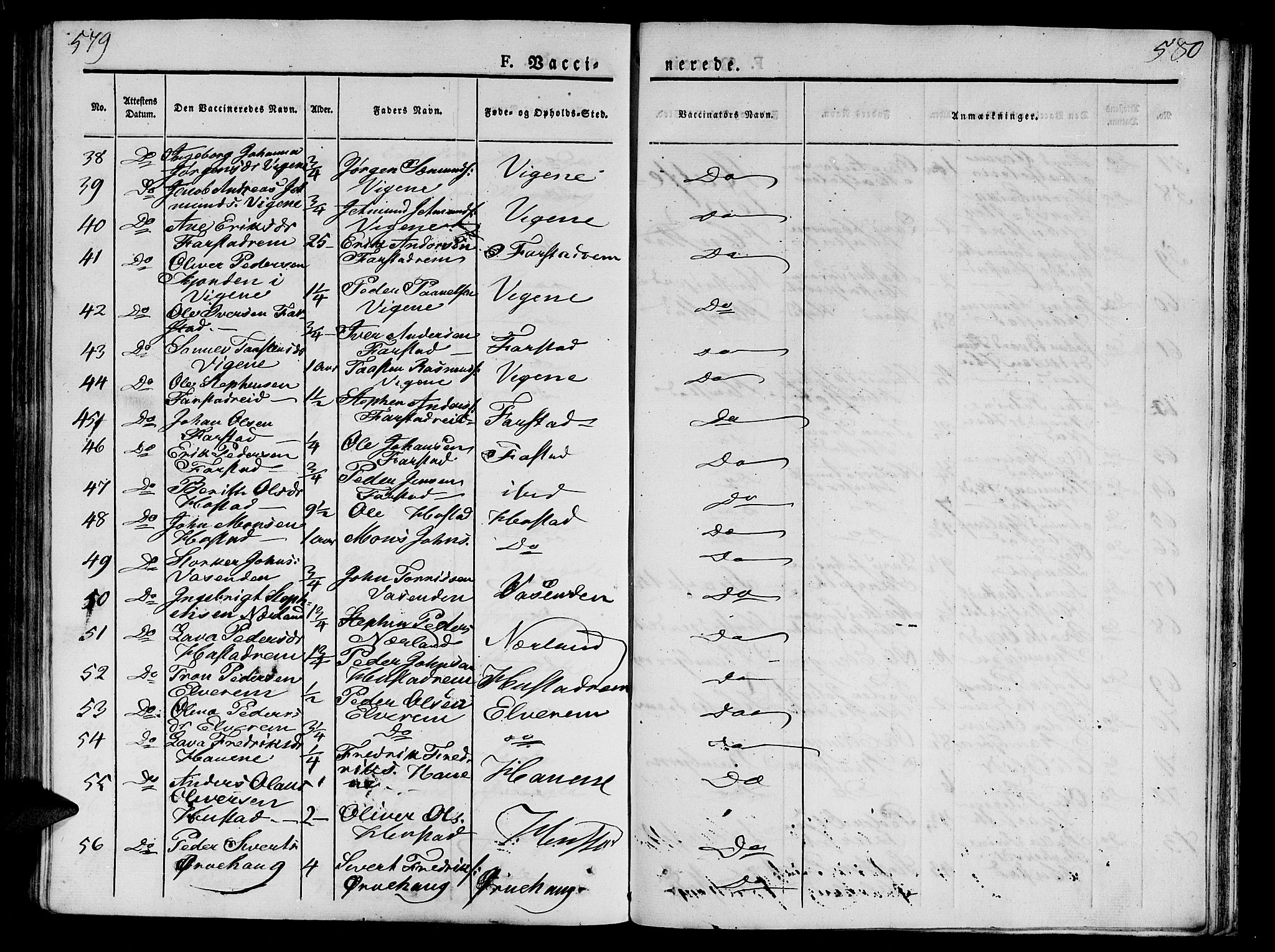 Ministerialprotokoller, klokkerbøker og fødselsregistre - Møre og Romsdal, AV/SAT-A-1454/566/L0765: Parish register (official) no. 566A04, 1829-1841, p. 579-580