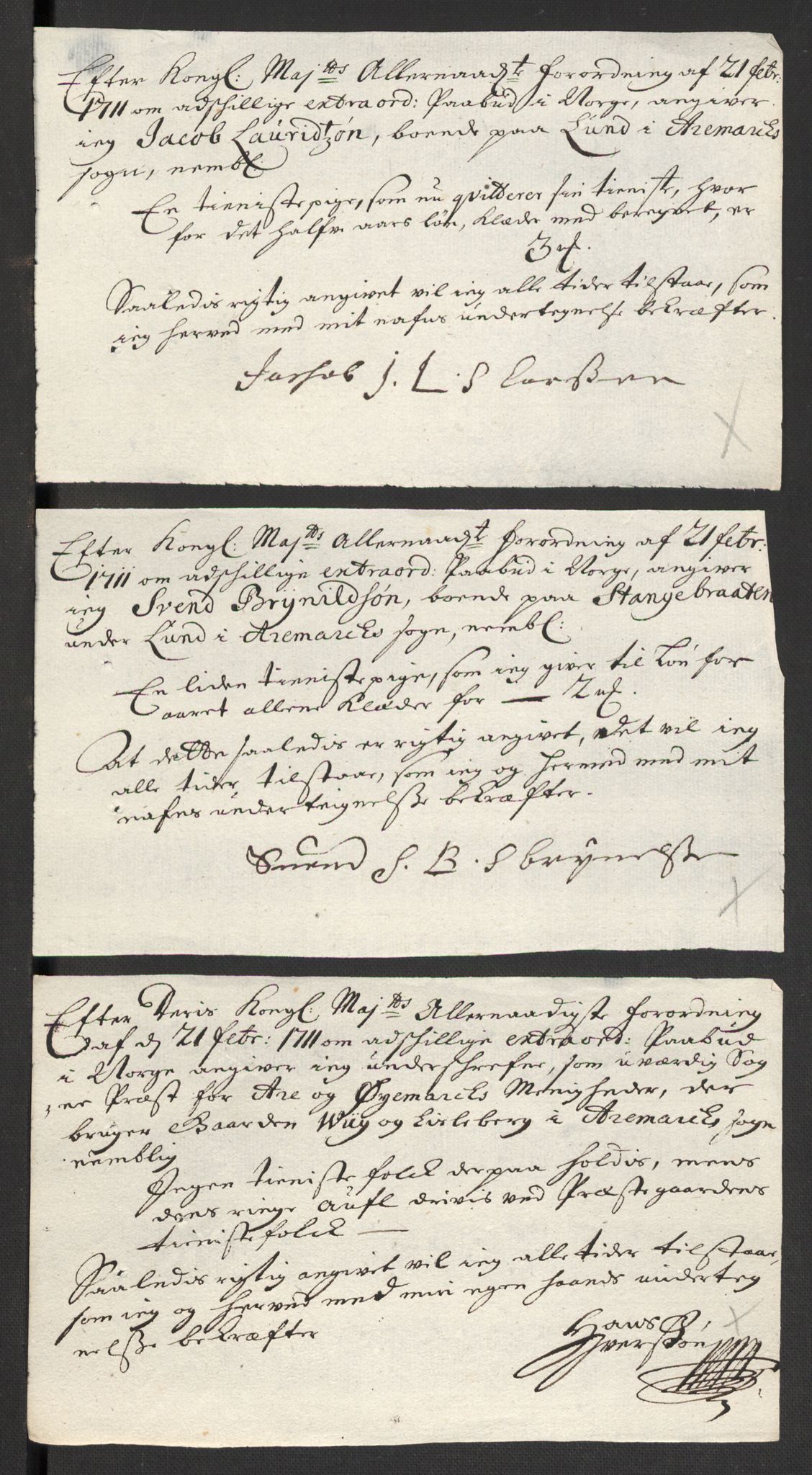 Rentekammeret inntil 1814, Reviderte regnskaper, Fogderegnskap, AV/RA-EA-4092/R01/L0020: Fogderegnskap Idd og Marker, 1711, p. 636