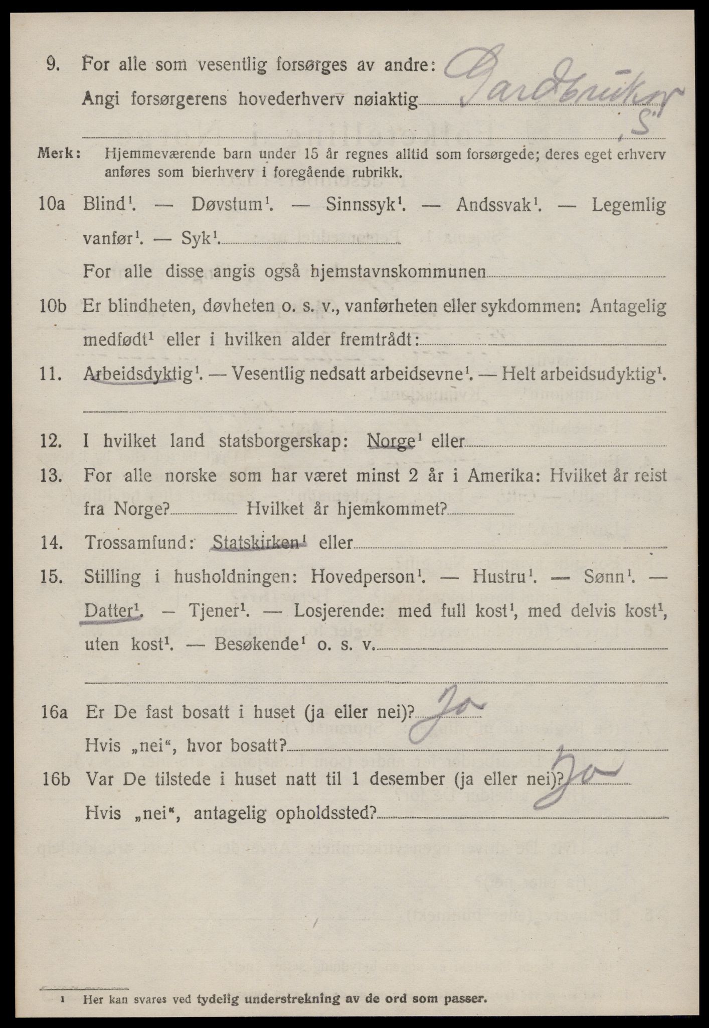 SAT, 1920 census for Aukra, 1920, p. 2486