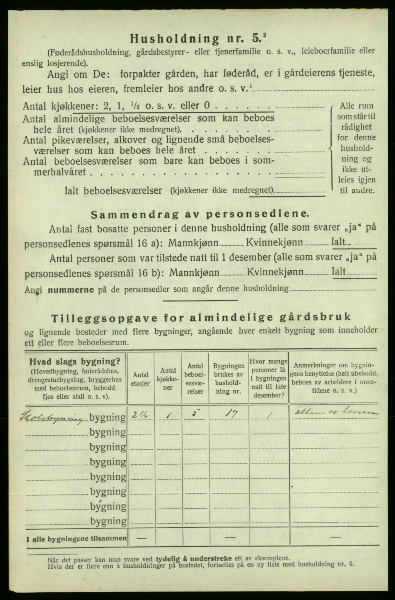 SAB, 1920 census for Skånevik, 1920, p. 1156