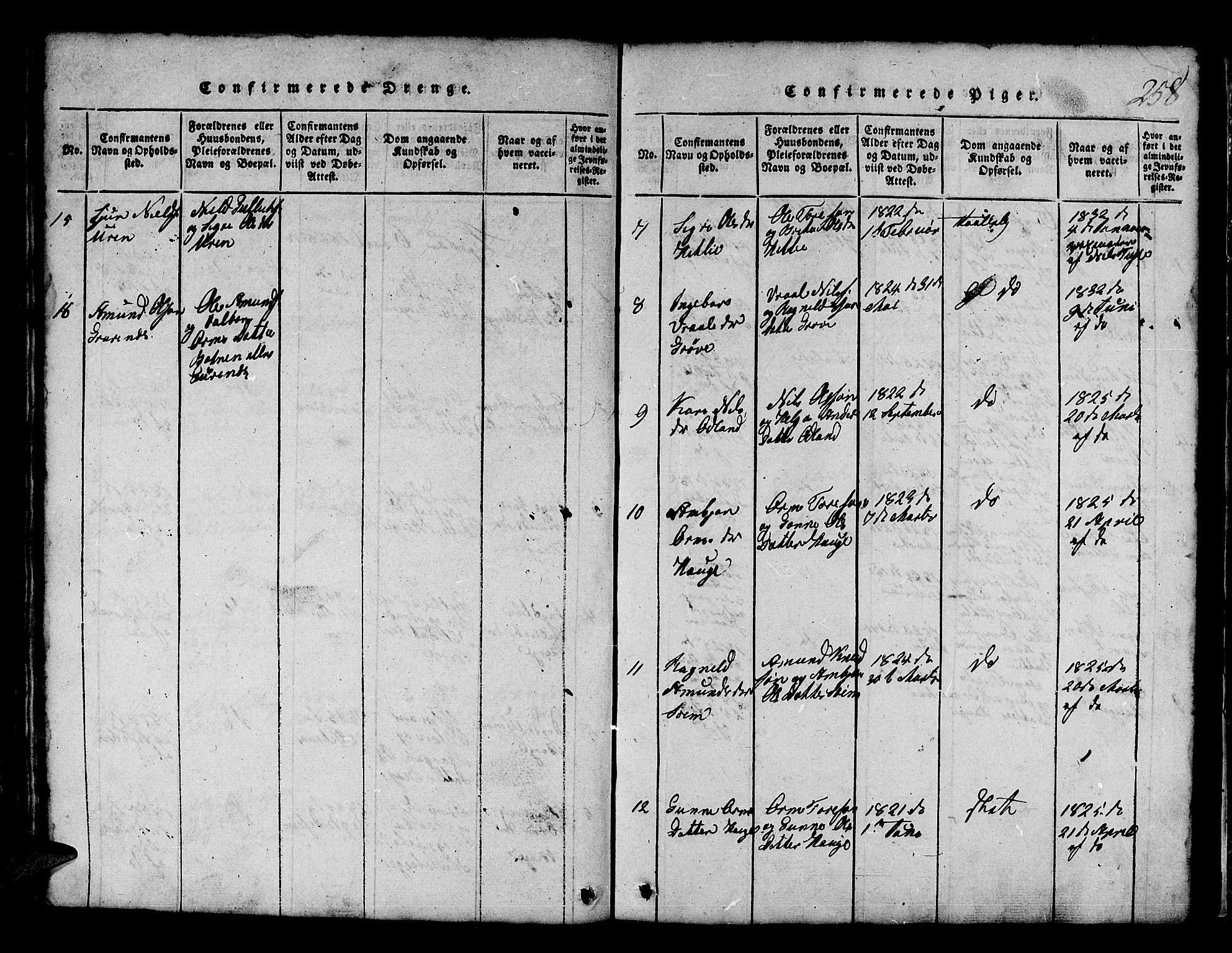 Røldal sokneprestembete, AV/SAB-A-100247: Parish register (copy) no. A 1, 1817-1860, p. 258