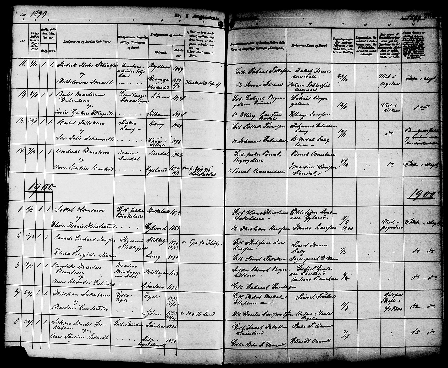Sokndal sokneprestkontor, SAST/A-101808: Parish register (copy) no. B 6, 1892-1907, p. 259