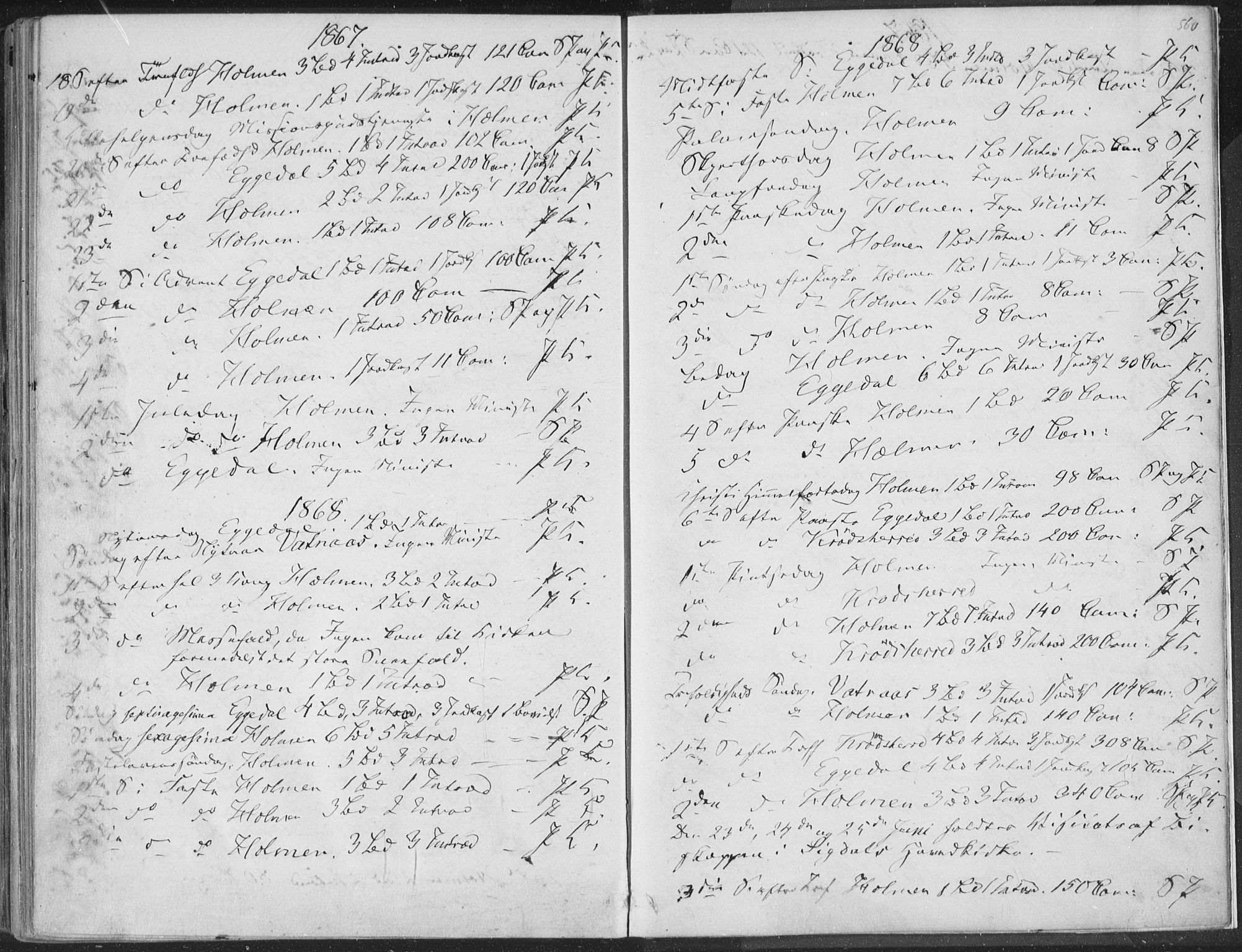 Sigdal kirkebøker, SAKO/A-245/F/Fa/L0009b: Parish register (official) no. I 9B, 1860-1871, p. 560