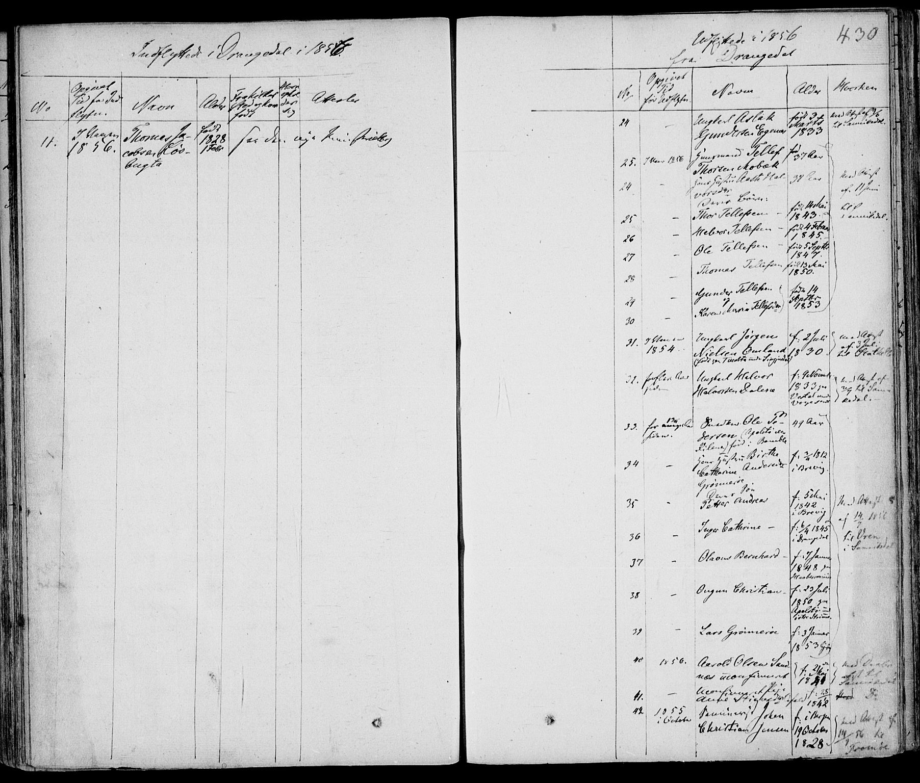 Drangedal kirkebøker, AV/SAKO-A-258/F/Fa/L0007a: Parish register (official) no. 7a, 1837-1856, p. 430