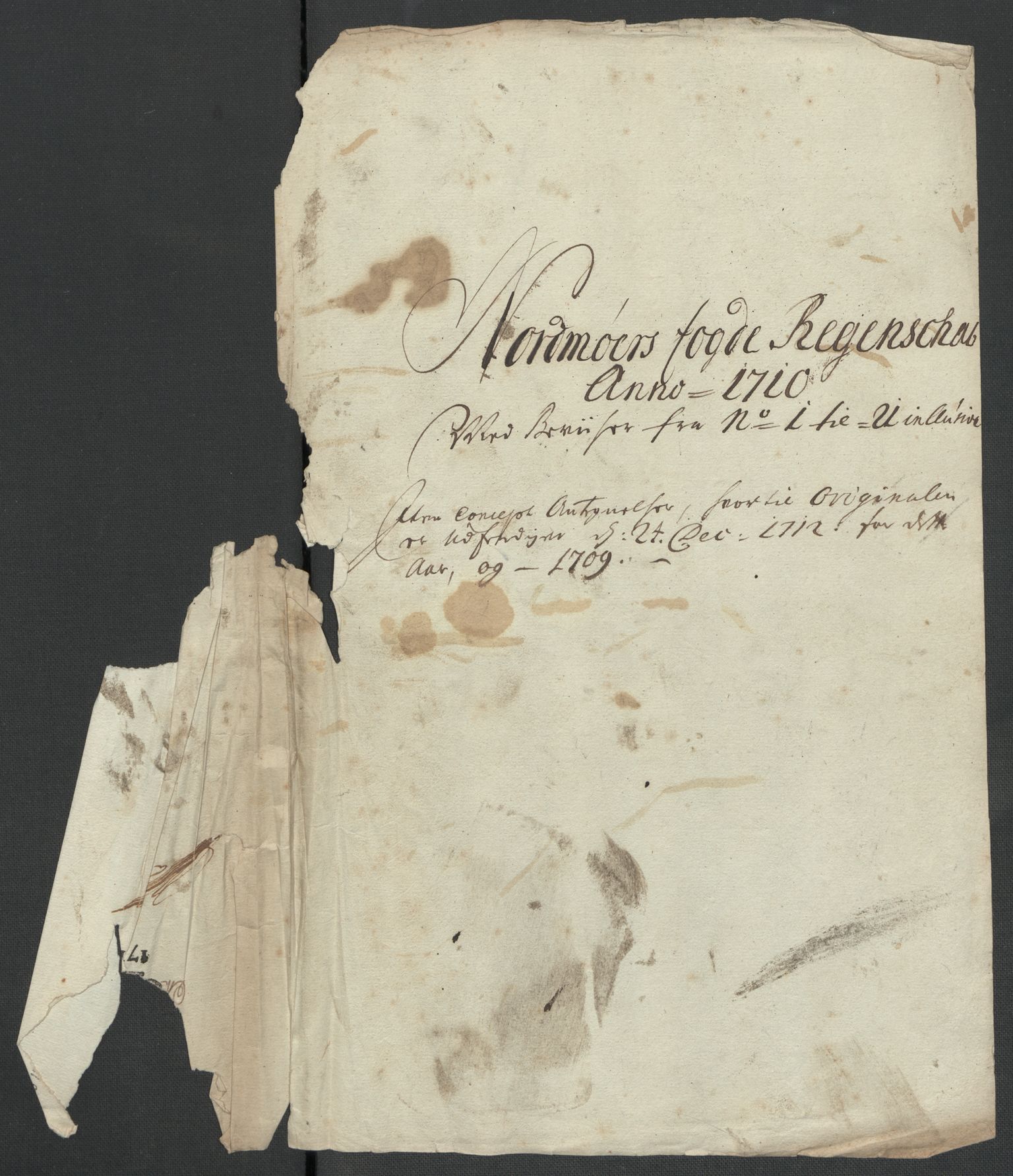 Rentekammeret inntil 1814, Reviderte regnskaper, Fogderegnskap, RA/EA-4092/R56/L3744: Fogderegnskap Nordmøre, 1709-1710, p. 171
