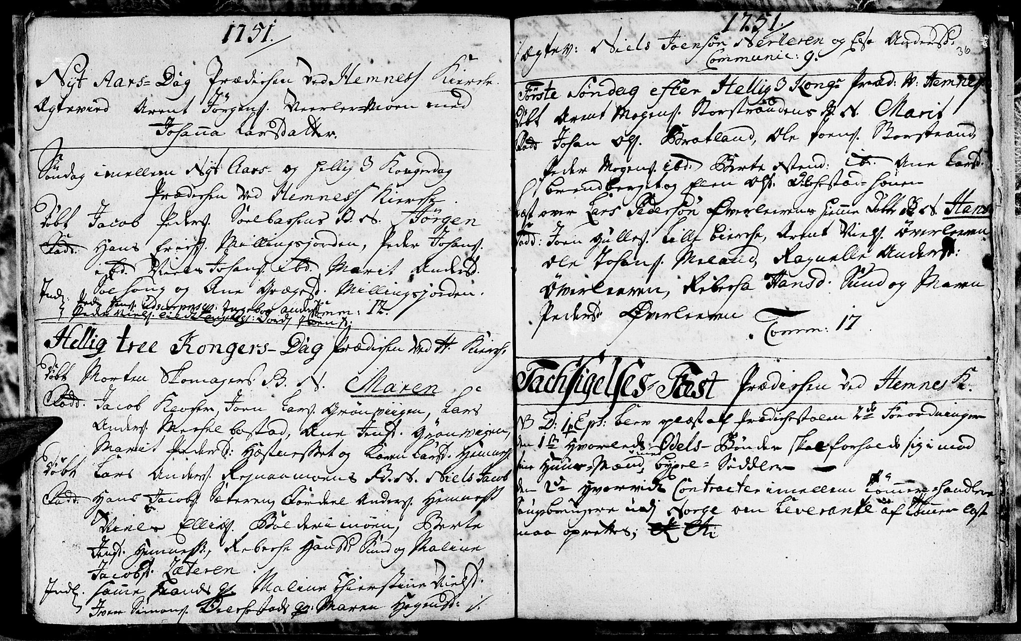 Ministerialprotokoller, klokkerbøker og fødselsregistre - Nordland, AV/SAT-A-1459/825/L0347: Parish register (official) no. 825A03, 1748-1751, p. 36