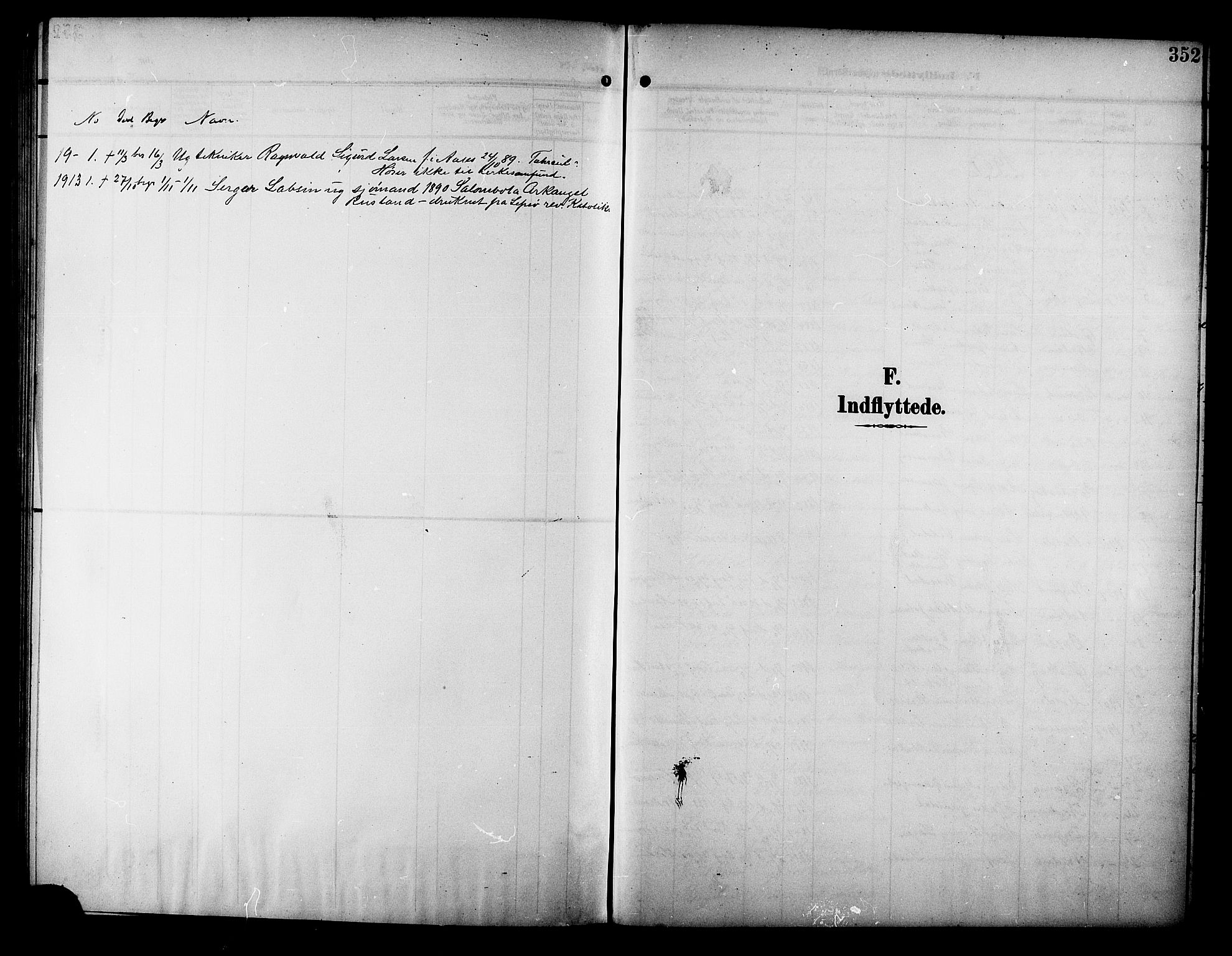 Ministerialprotokoller, klokkerbøker og fødselsregistre - Møre og Romsdal, AV/SAT-A-1454/529/L0470: Parish register (copy) no. 529C07, 1907-1917, p. 352