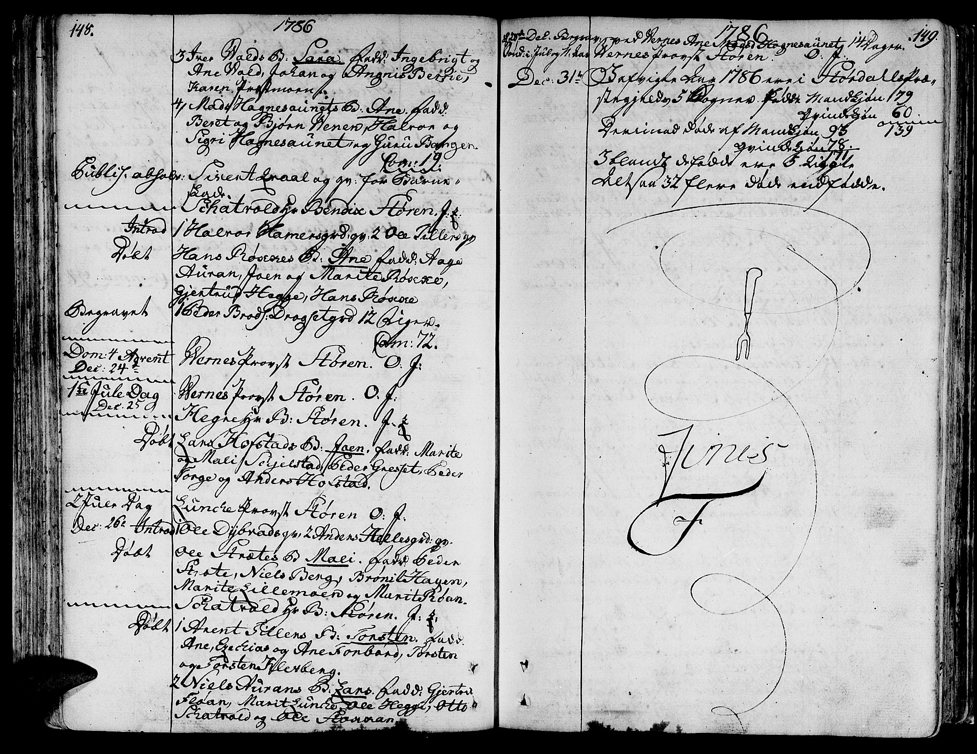 Ministerialprotokoller, klokkerbøker og fødselsregistre - Nord-Trøndelag, SAT/A-1458/709/L0059: Parish register (official) no. 709A06, 1781-1797, p. 148-149