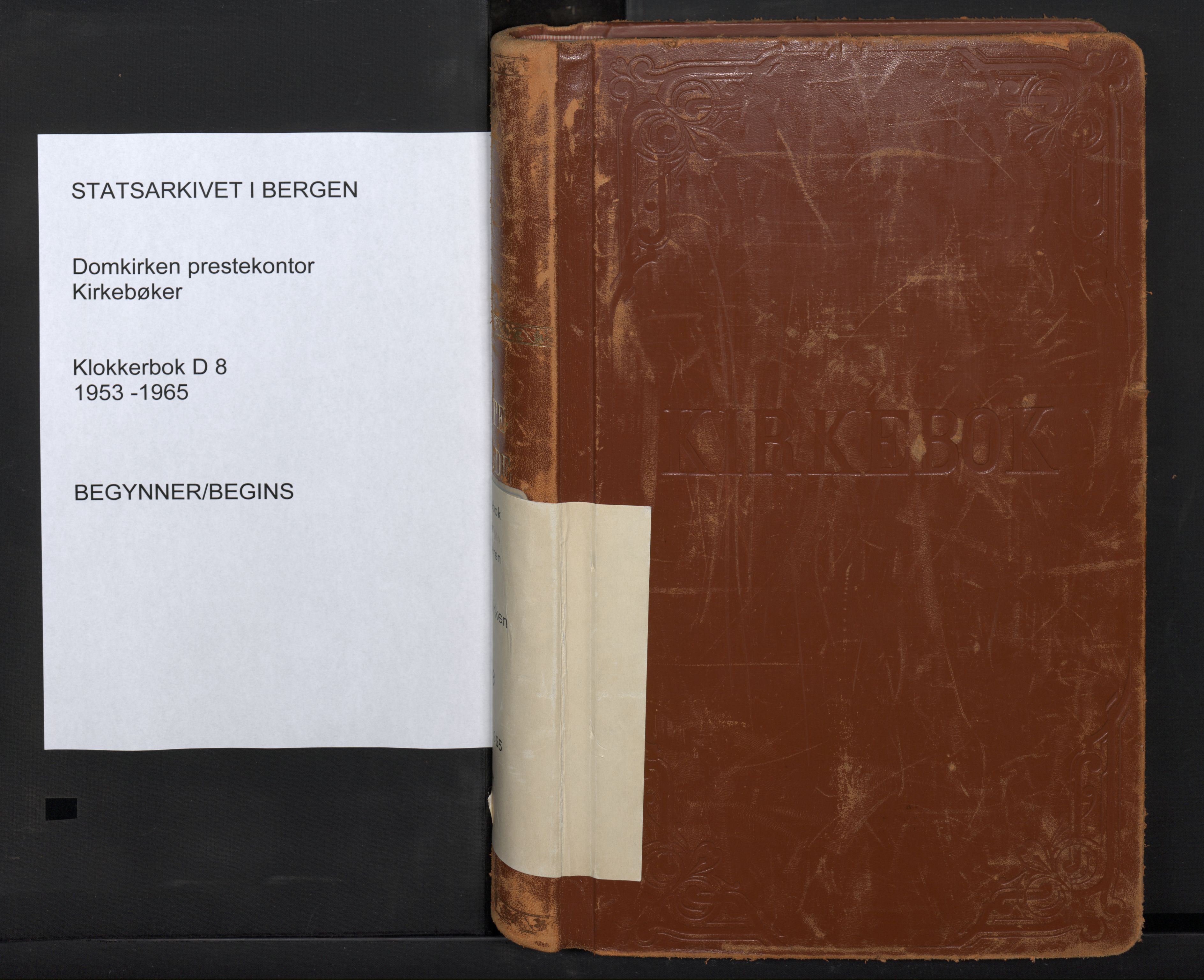 Domkirken sokneprestembete, SAB/A-74801/H/Hab/L0036: Parish register (copy) no. D 8, 1953-1965
