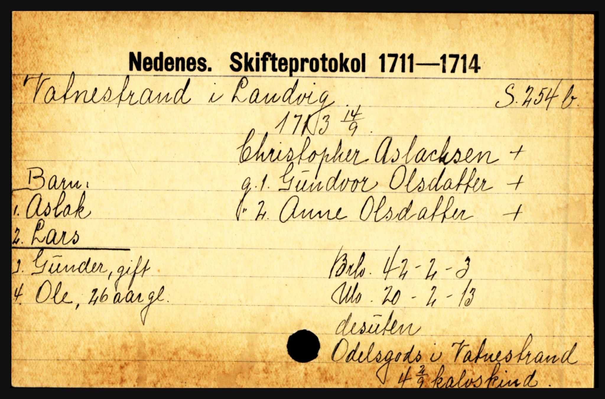 Nedenes sorenskriveri før 1824, AV/SAK-1221-0007/H, p. 32733