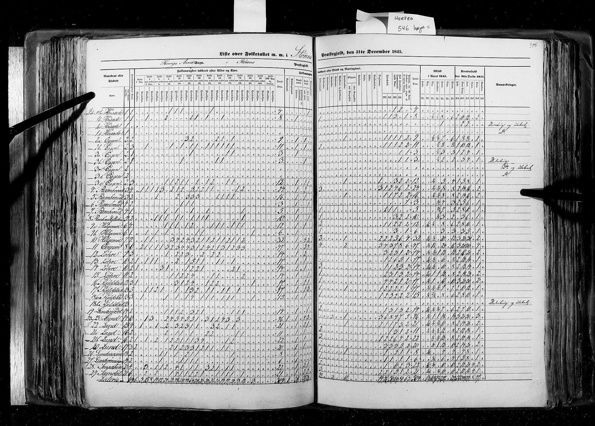 RA, Census 1845, vol. 8: Romsdal amt og Søndre Trondhjems amt, 1845, p. 305