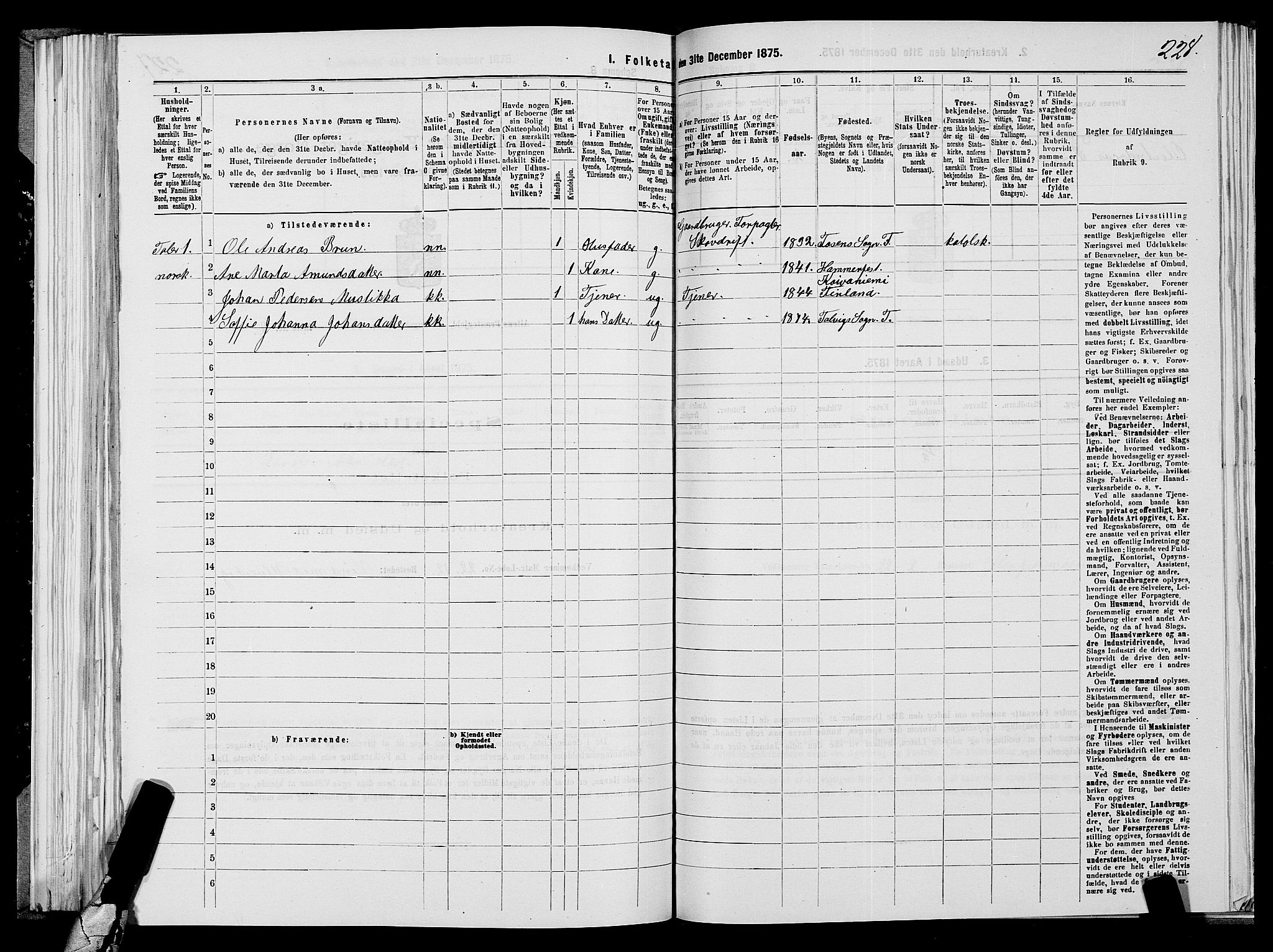 SATØ, 1875 census for 2012P Alta, 1875, p. 2228