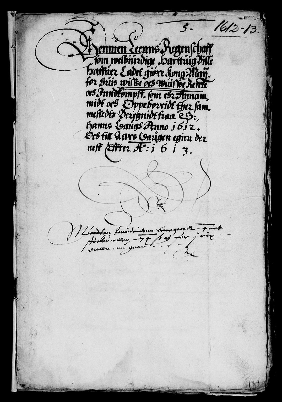 Rentekammeret inntil 1814, Reviderte regnskaper, Lensregnskaper, AV/RA-EA-5023/R/Rb/Rbz/L0003: Nordlandenes len, 1611-1613
