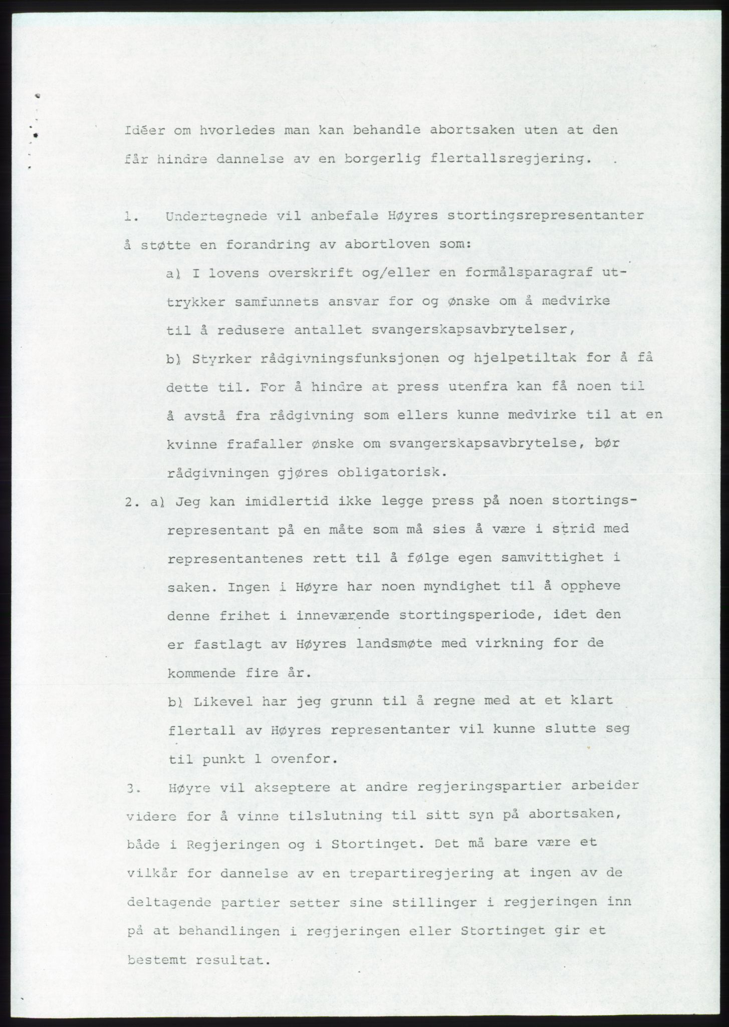 Forhandlingsmøtene 1981 mellom Høyre, KrF og Senterpartiet om dannelse av regjering, AV/RA-PA-0695/A/L0001: Forhandlingsprotokoll, 1981, p. 14