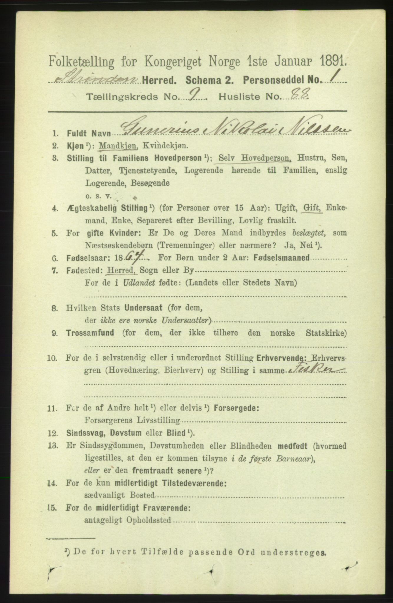 RA, 1891 census for 1660 Strinda, 1891, p. 8872