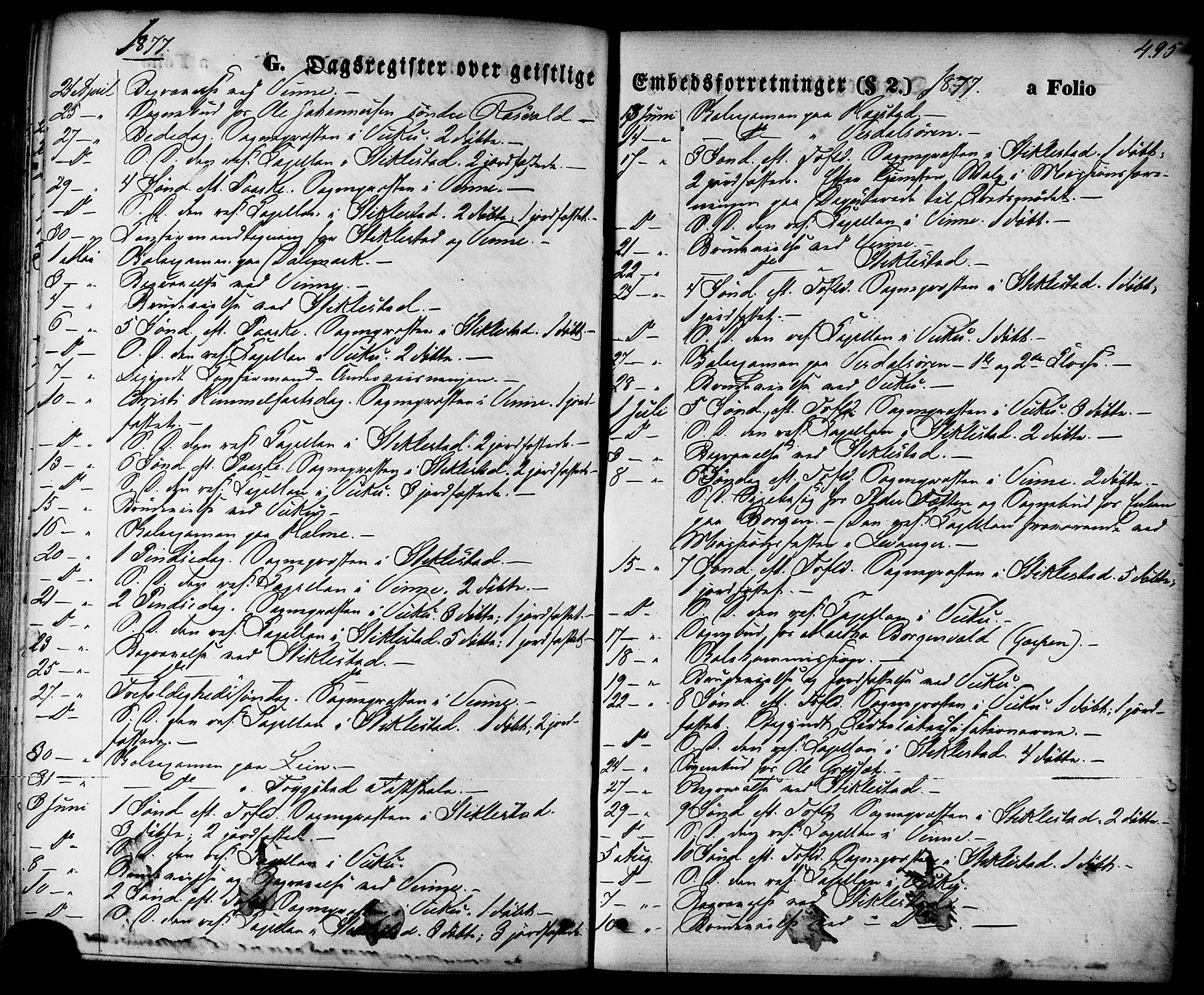 Ministerialprotokoller, klokkerbøker og fødselsregistre - Nord-Trøndelag, SAT/A-1458/723/L0242: Parish register (official) no. 723A11, 1870-1880, p. 495