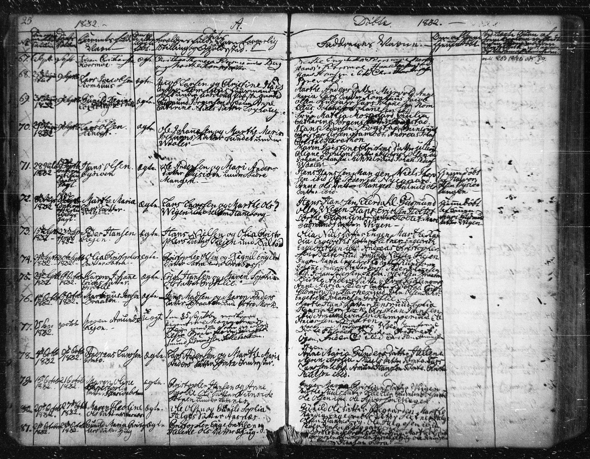 Aurskog prestekontor Kirkebøker, SAO/A-10304a/F/Fa/L0006: Parish register (official) no. I 6, 1829-1853, p. 25