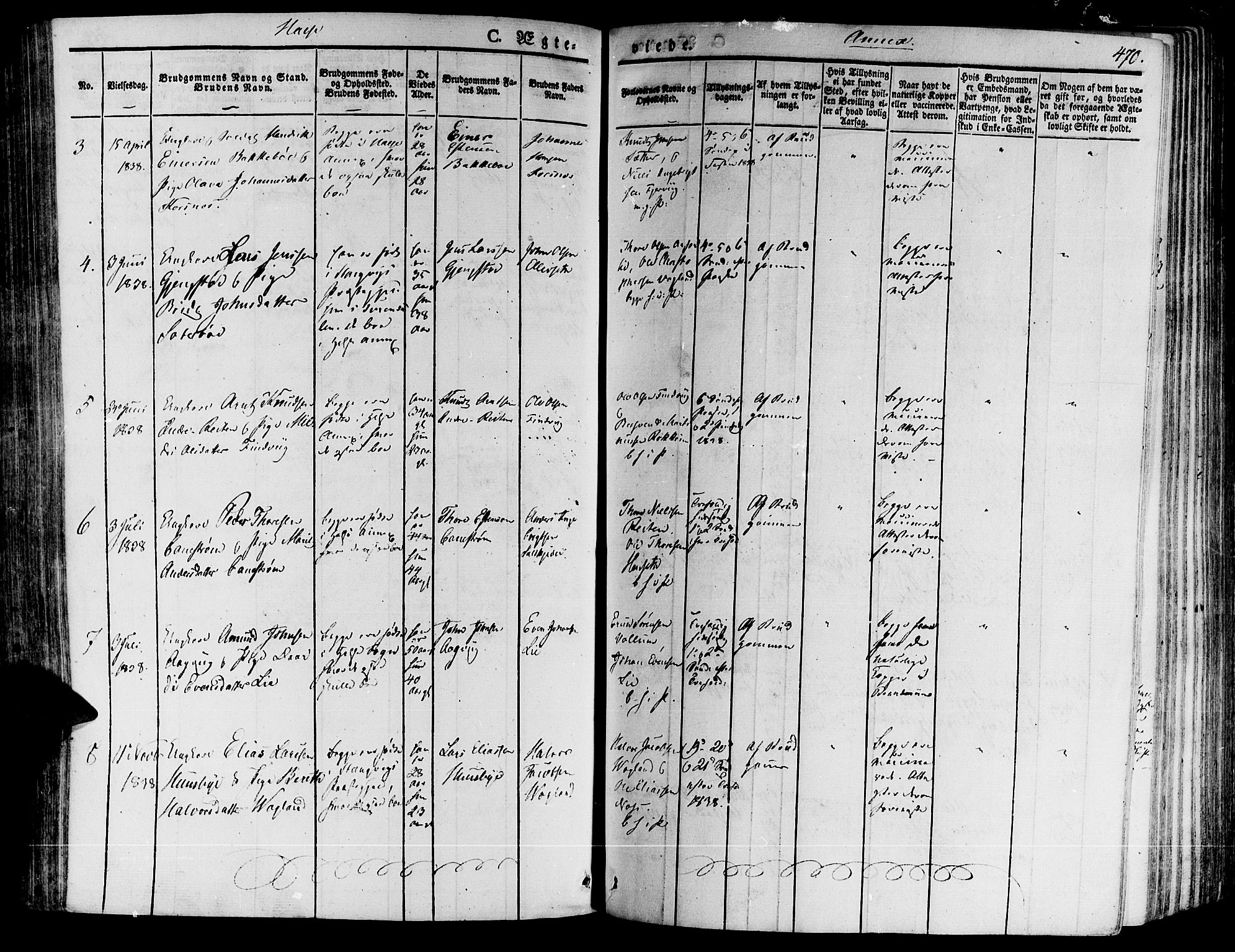 Ministerialprotokoller, klokkerbøker og fødselsregistre - Møre og Romsdal, AV/SAT-A-1454/592/L1025: Parish register (official) no. 592A03 /2, 1831-1849, p. 470