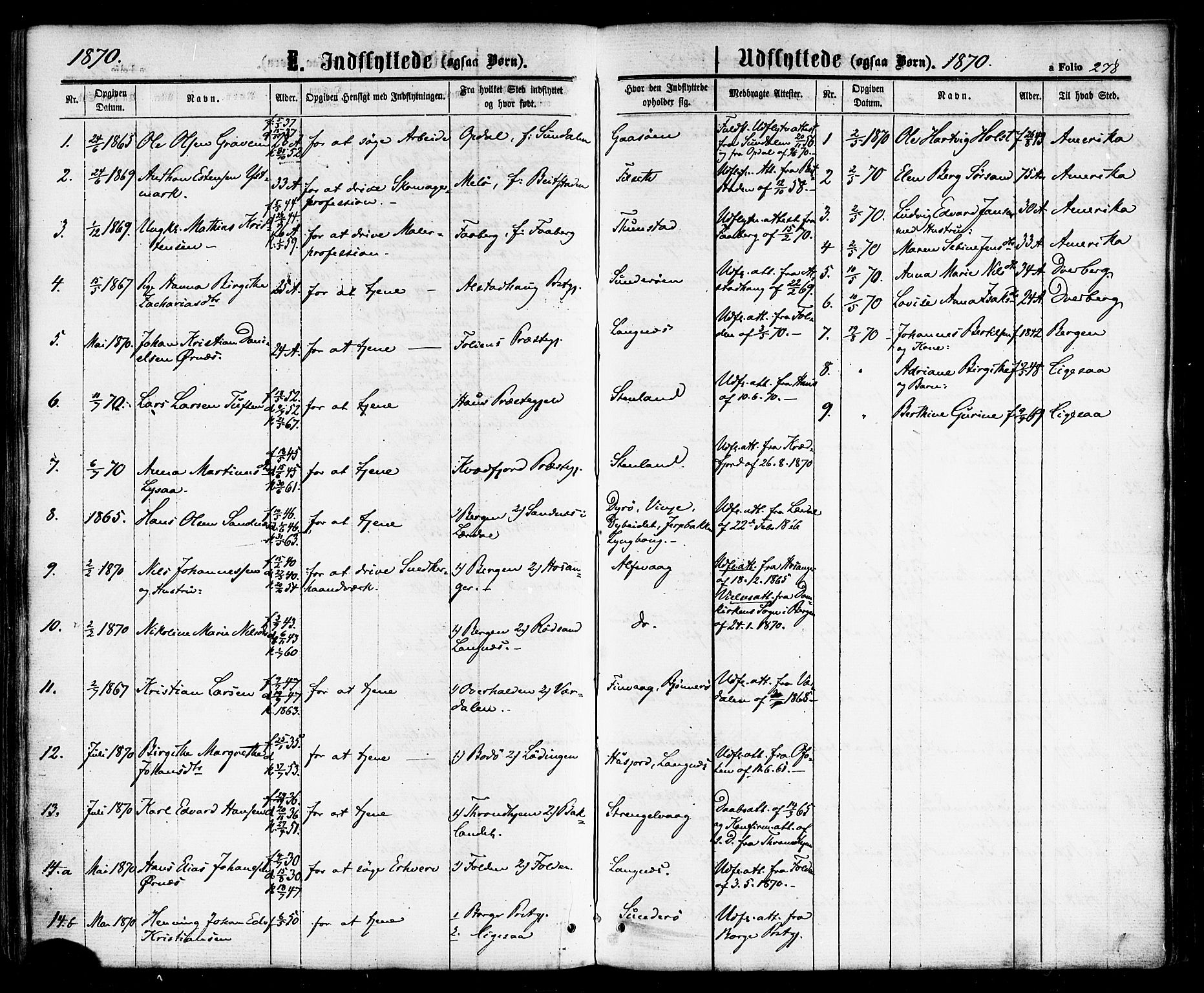 Ministerialprotokoller, klokkerbøker og fødselsregistre - Nordland, SAT/A-1459/893/L1334: Parish register (official) no. 893A07, 1867-1877, p. 278