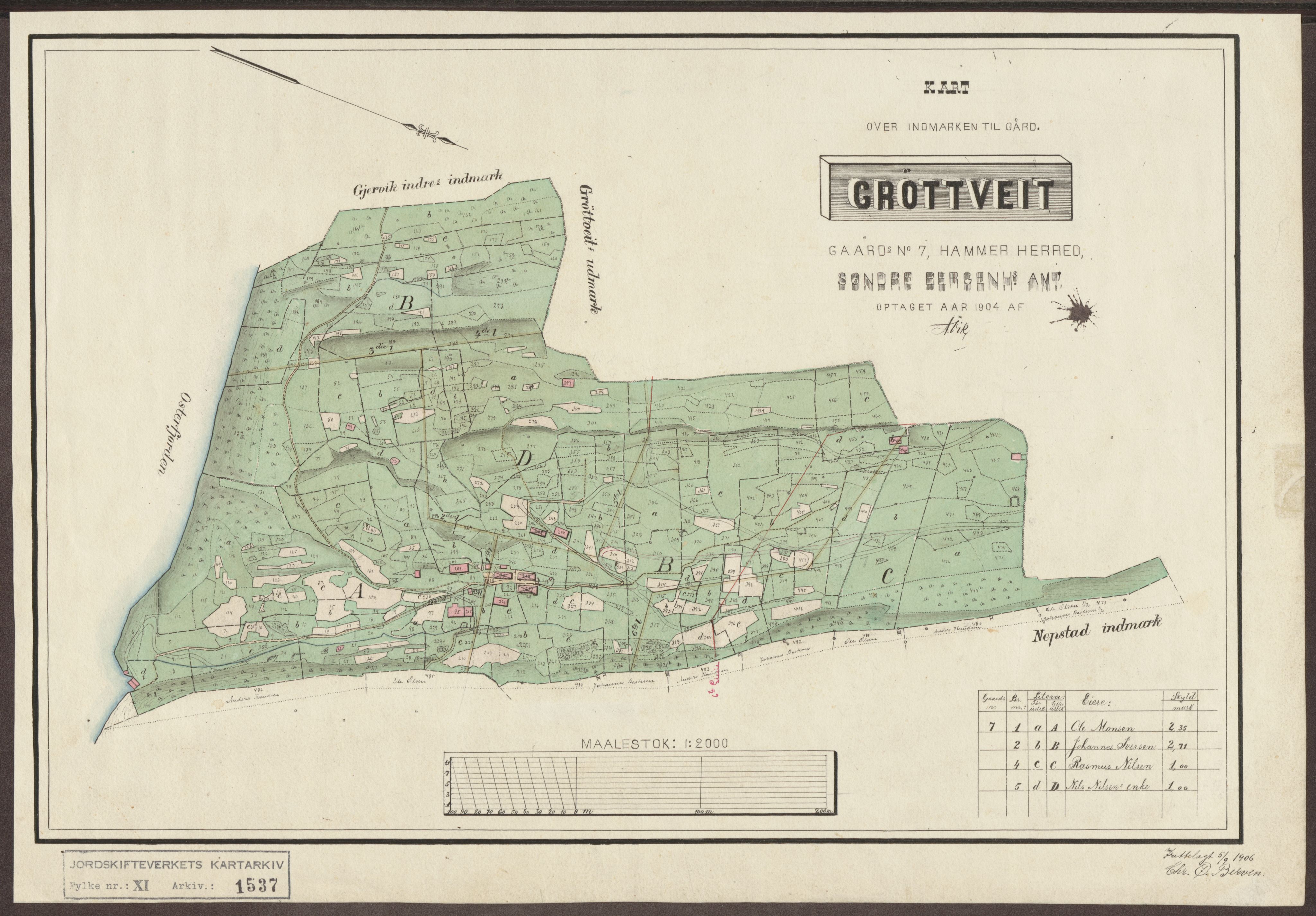 Jordskifteverkets kartarkiv, RA/S-3929/T, 1859-1988, p. 1695