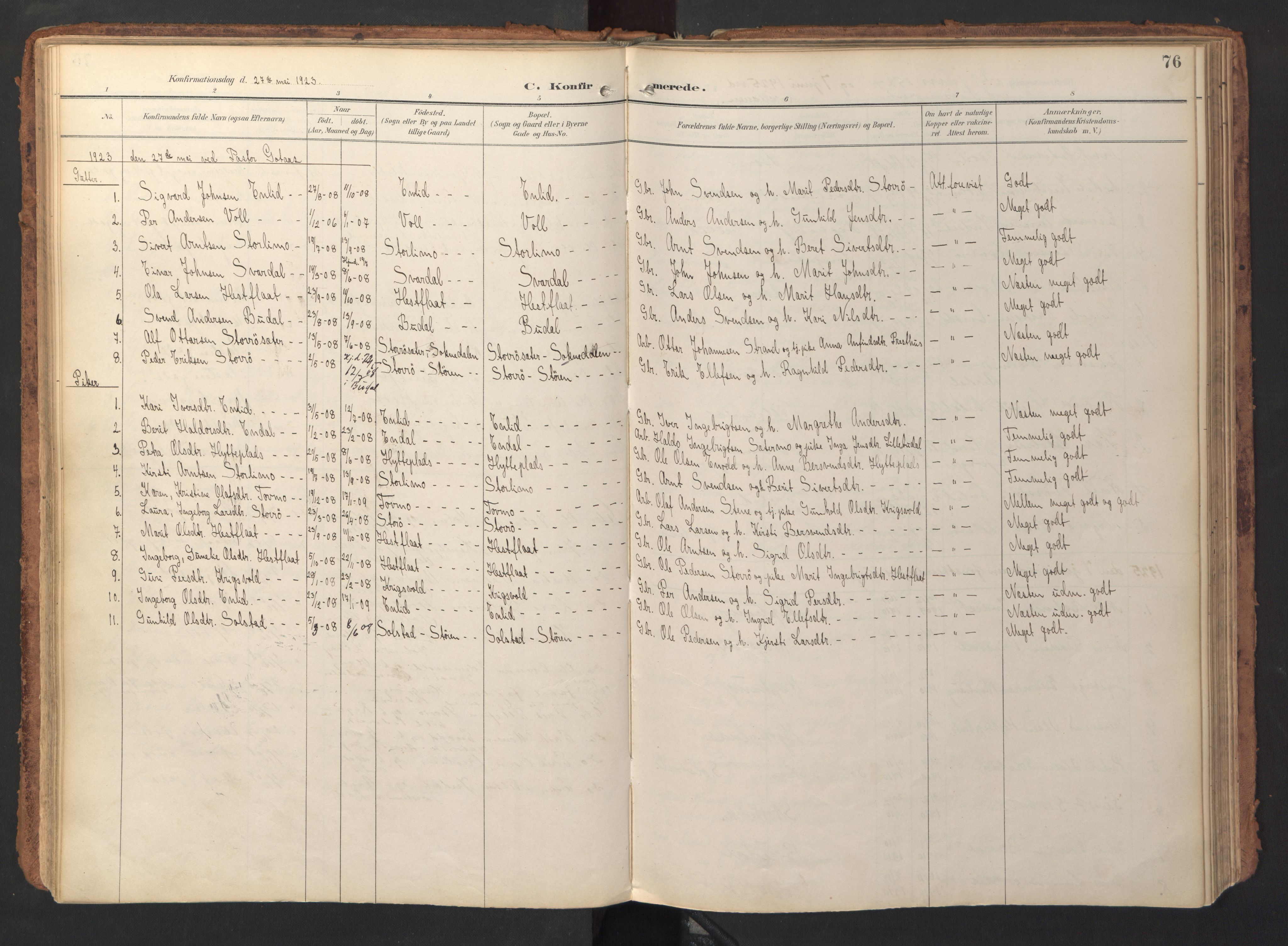 Ministerialprotokoller, klokkerbøker og fødselsregistre - Sør-Trøndelag, AV/SAT-A-1456/690/L1050: Parish register (official) no. 690A01, 1889-1929, p. 76