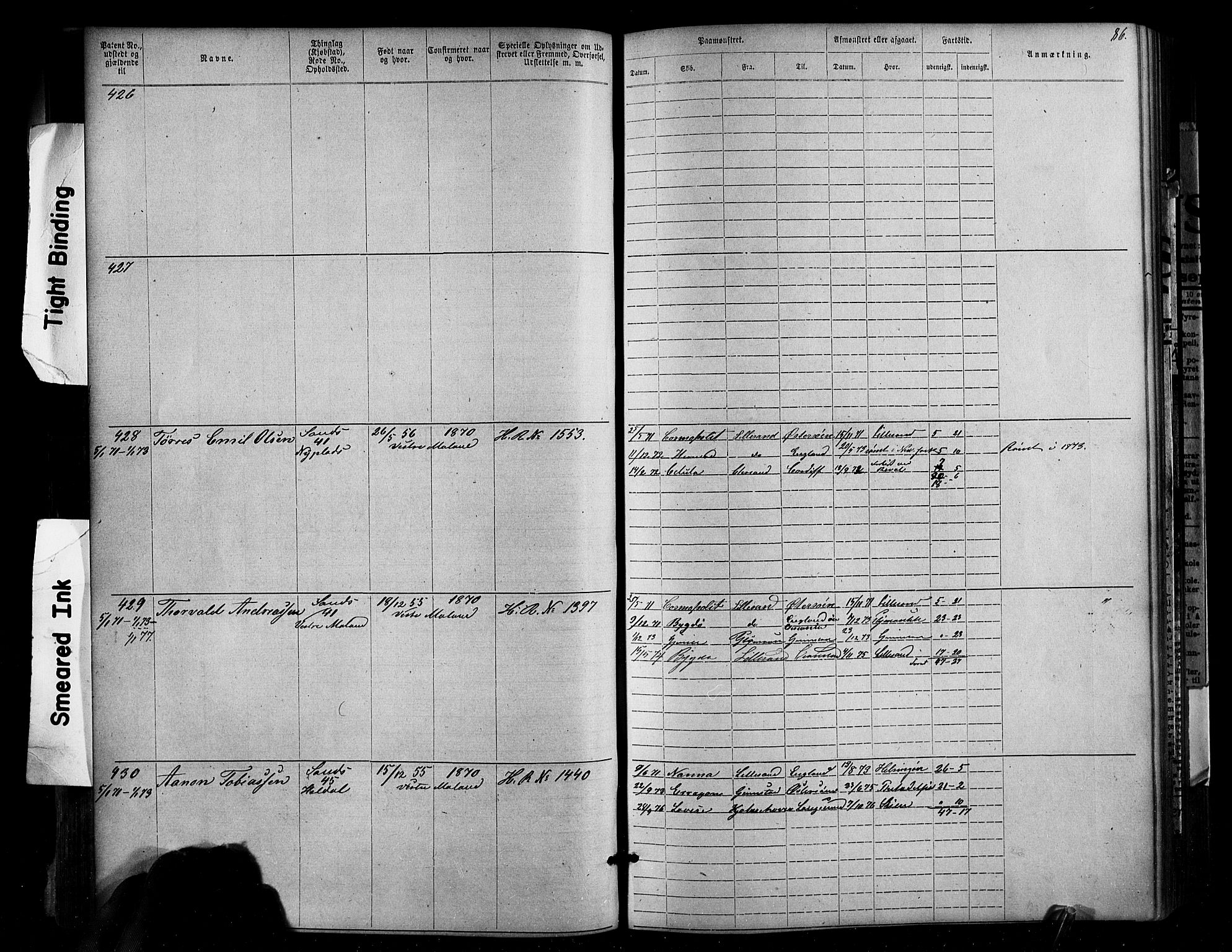 Lillesand mønstringskrets, SAK/2031-0014/F/Fa/L0002: Annotasjonsrulle nr 1-1910 med register, W-8, 1868-1891, p. 89