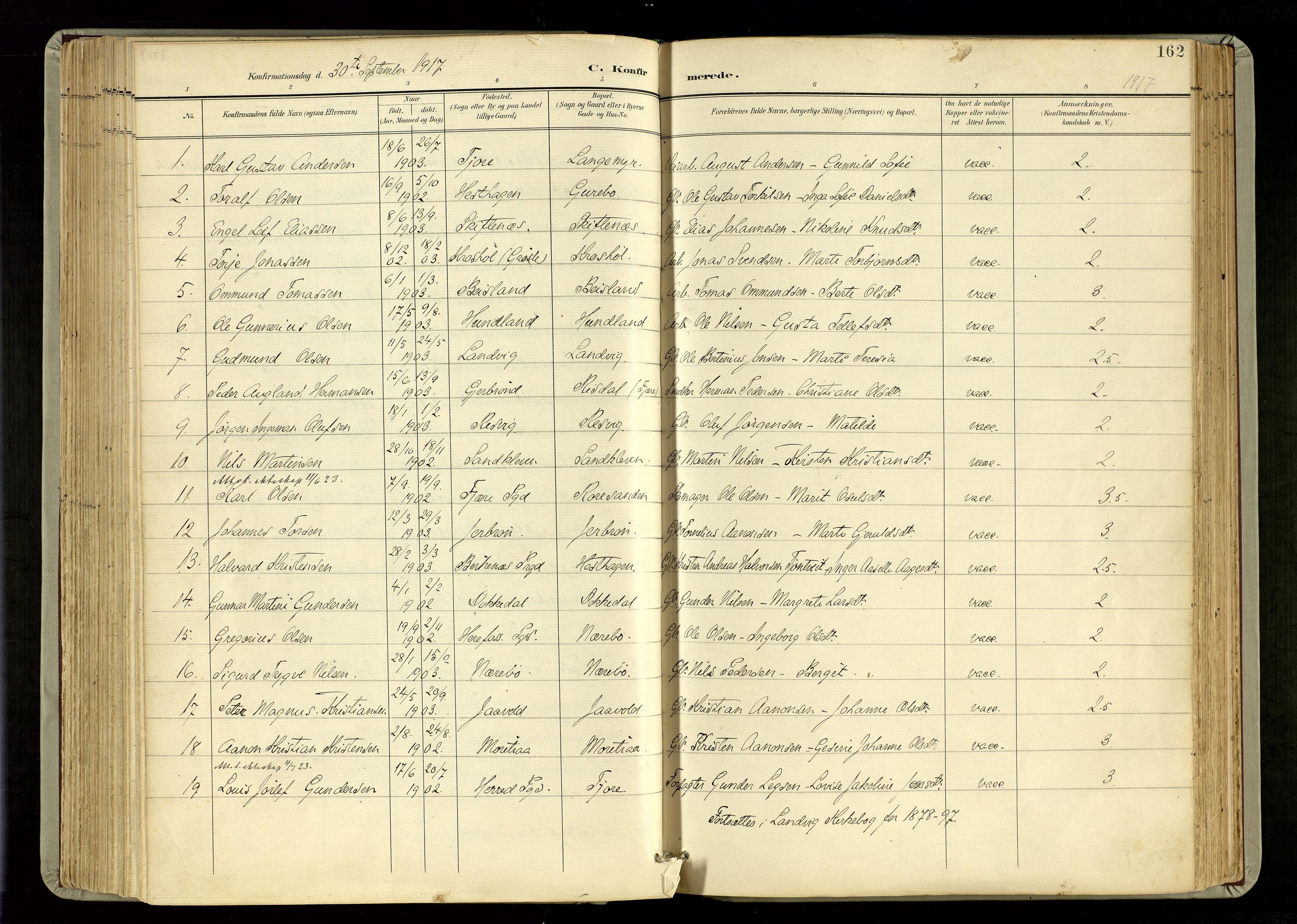 Hommedal sokneprestkontor, AV/SAK-1111-0023/F/Fa/Fab/L0007: Parish register (official) no. A 7, 1898-1924, p. 162