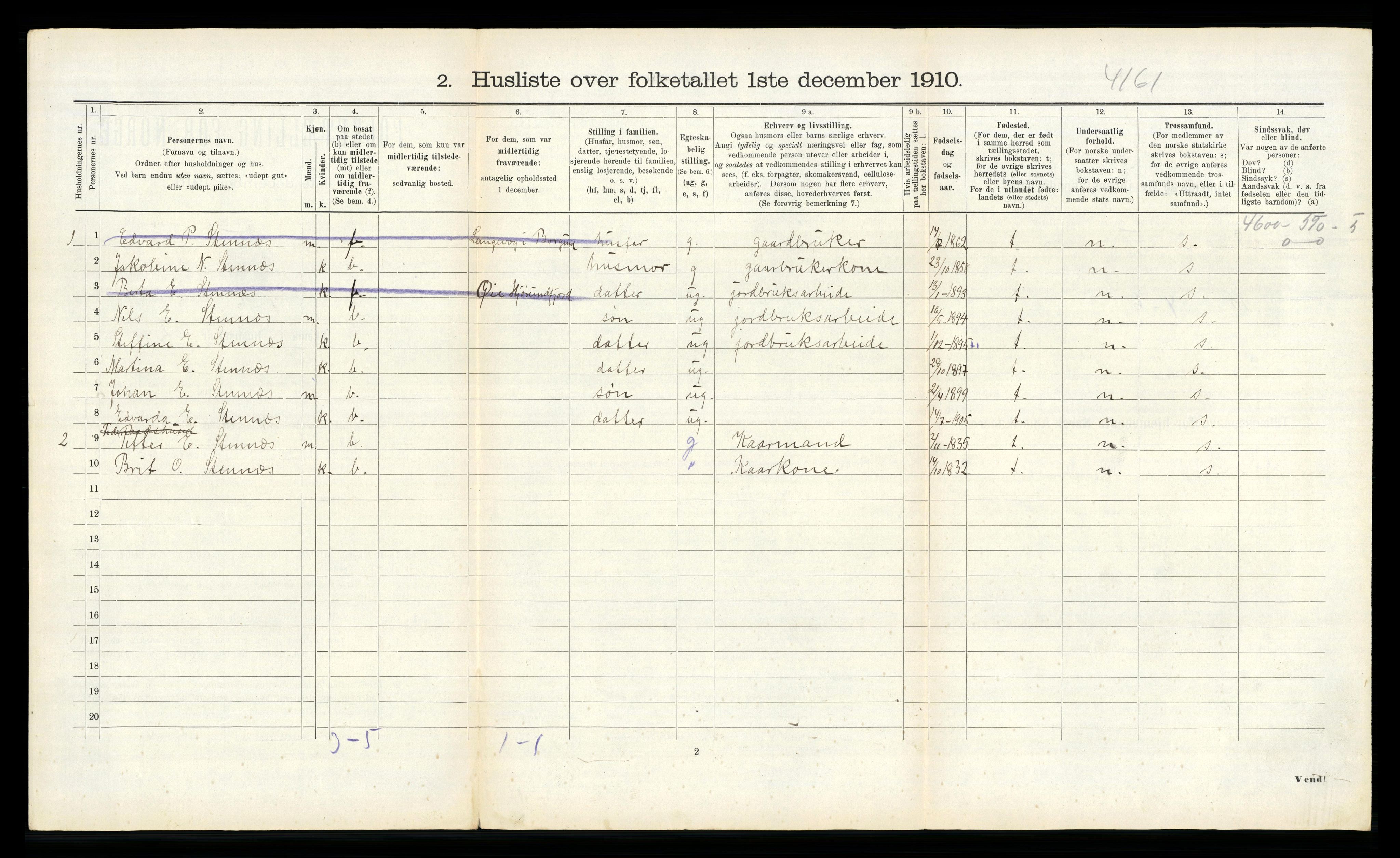 RA, 1910 census for Hjørundfjord, 1910, p. 111