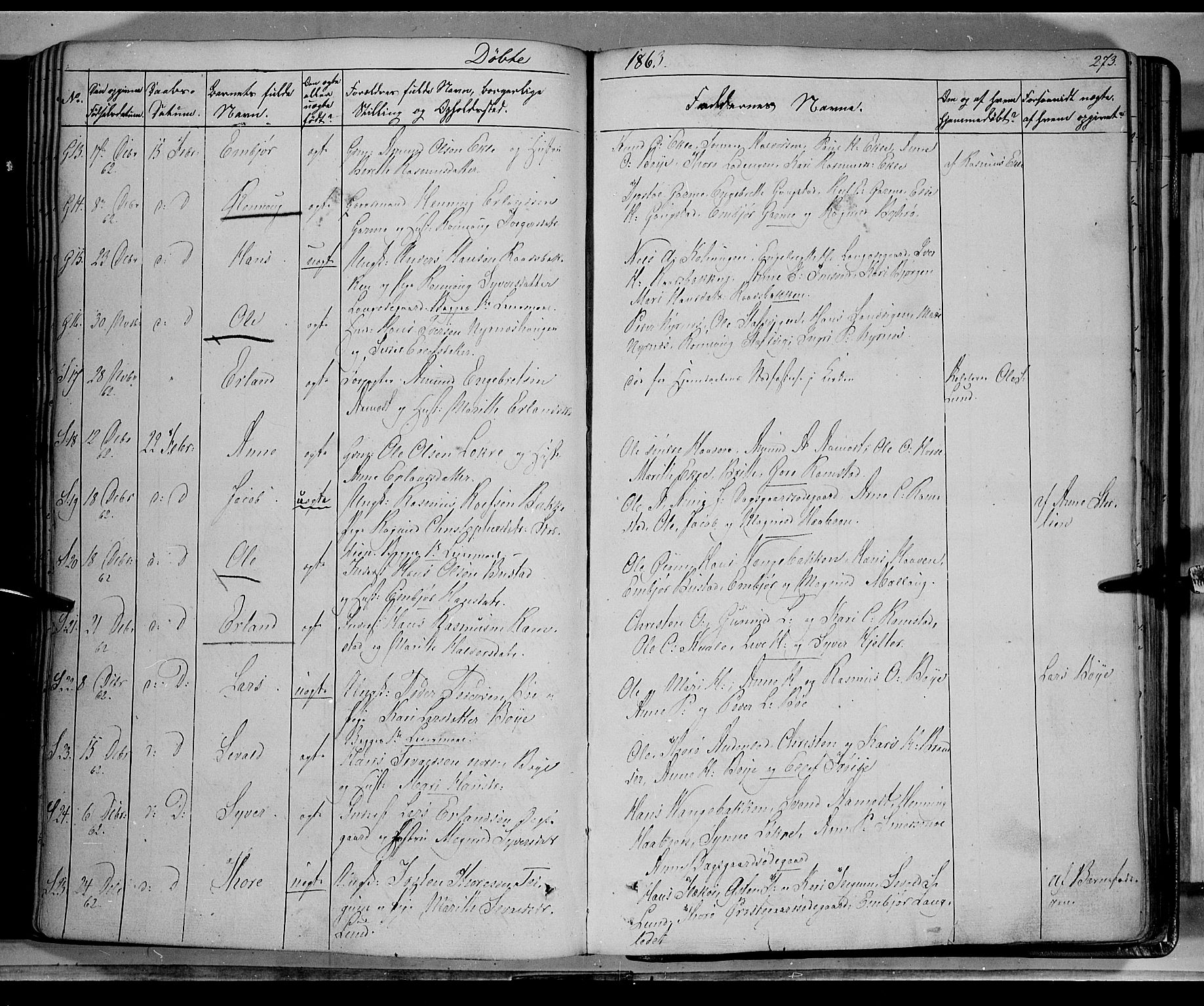 Lom prestekontor, SAH/PREST-070/K/L0006: Parish register (official) no. 6A, 1837-1863, p. 273