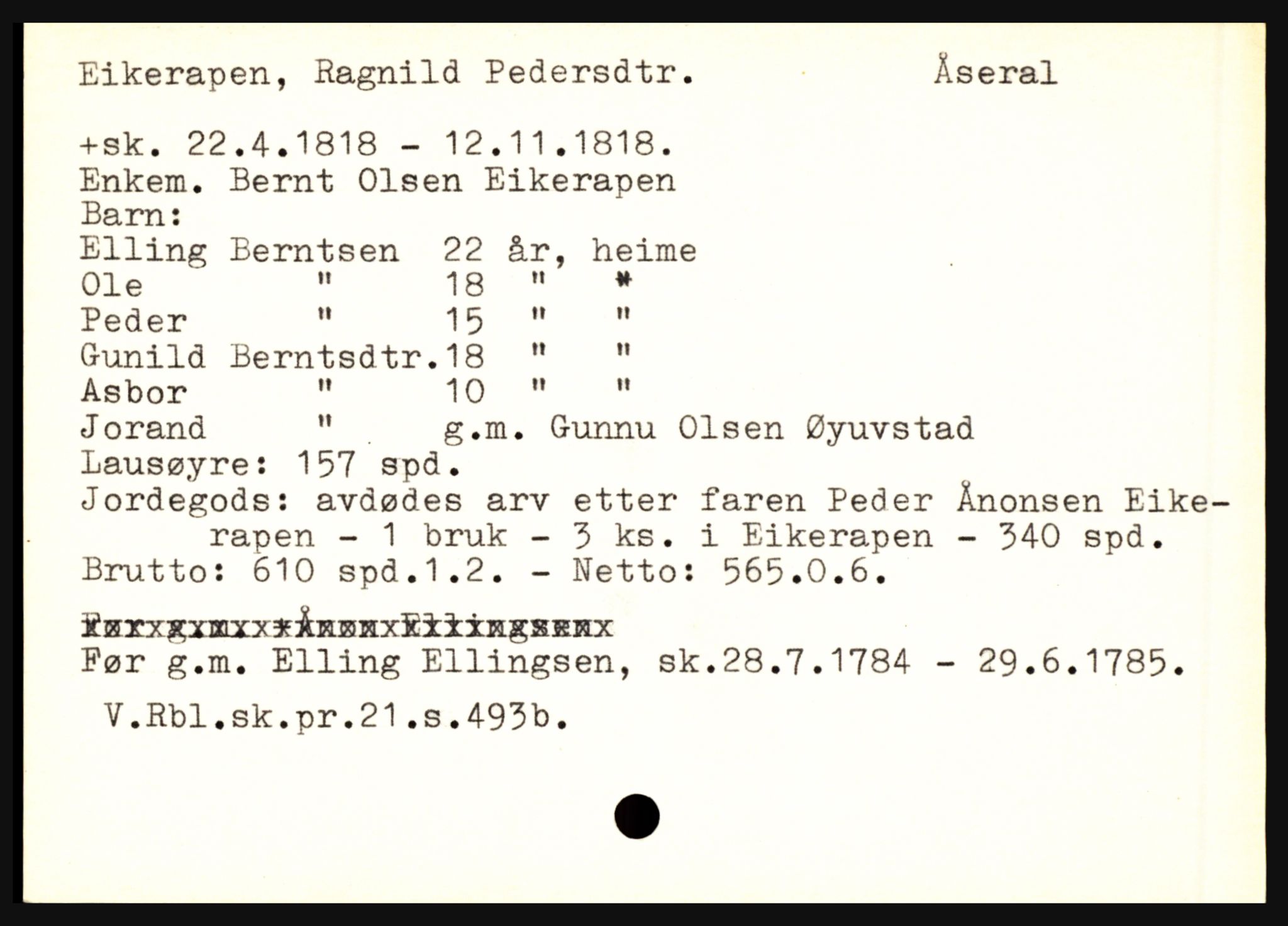 Setesdal sorenskriveri, AV/SAK-1221-0011/H, p. 2223