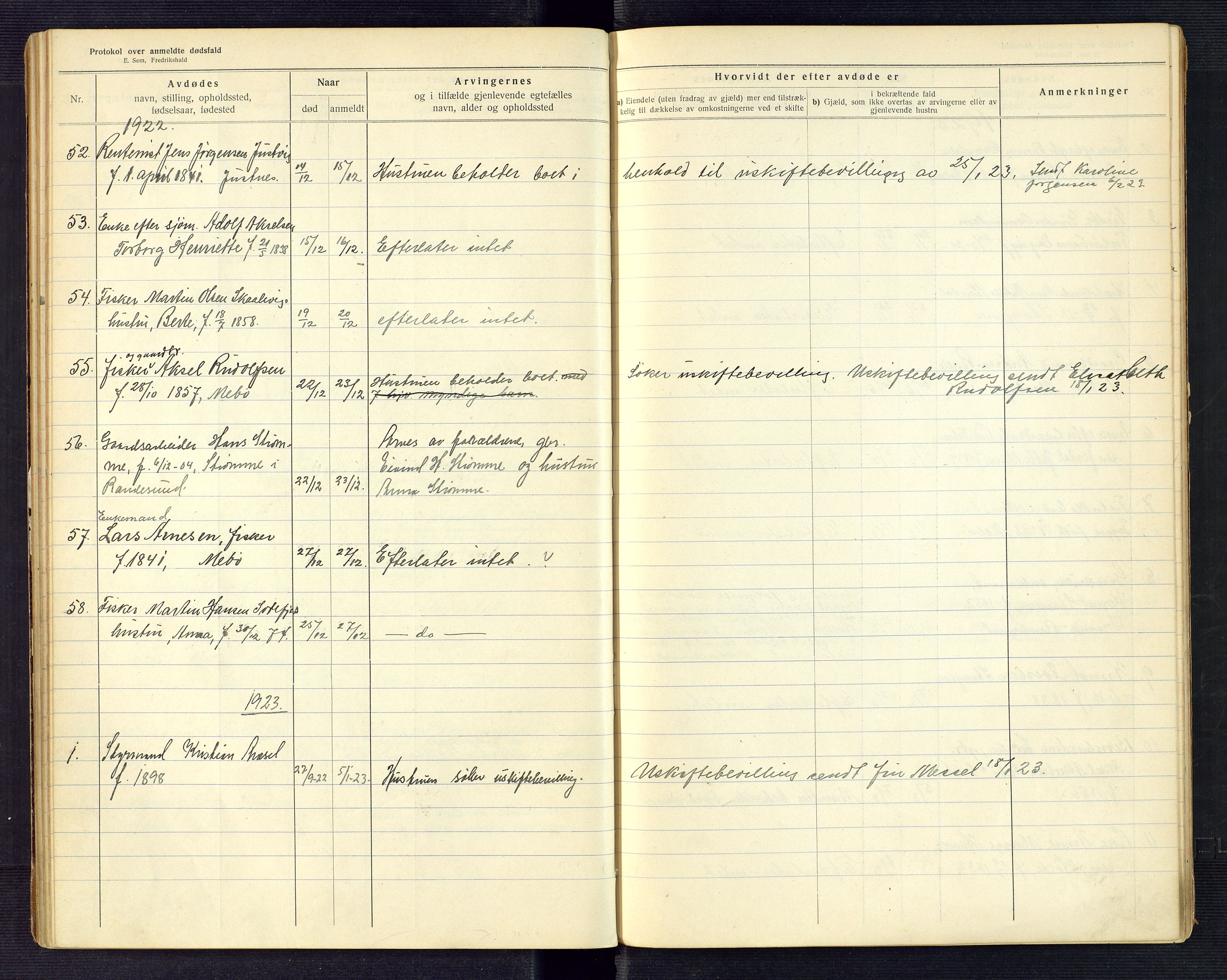 Torridal sorenskriveri, AV/SAK-1221-0012/H/Ha/L0007: Dødsfallsprotokoll Oddernes nr. 3, 1919-1927