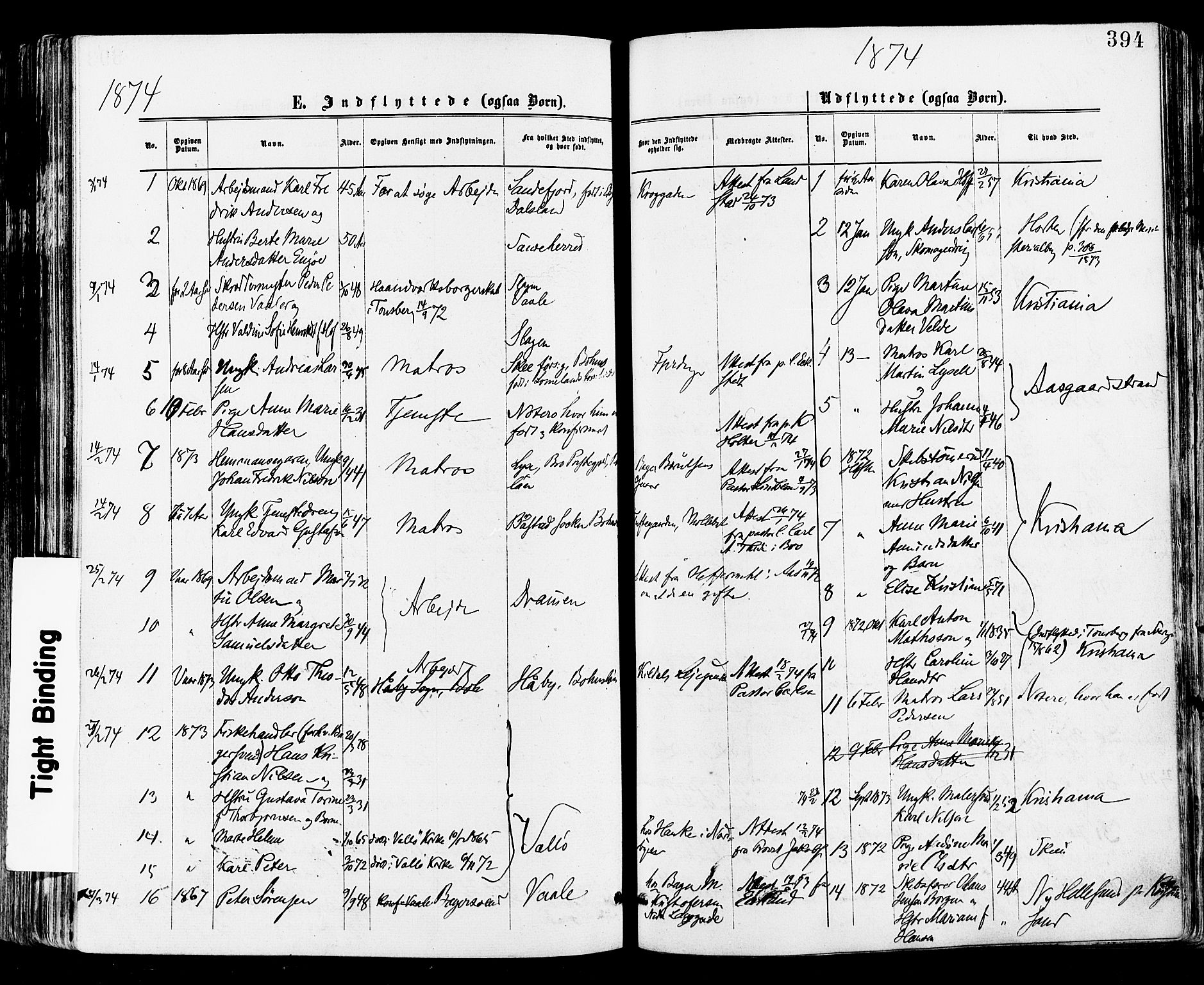 Tønsberg kirkebøker, SAKO/A-330/F/Fa/L0010: Parish register (official) no. I 10, 1874-1880, p. 394