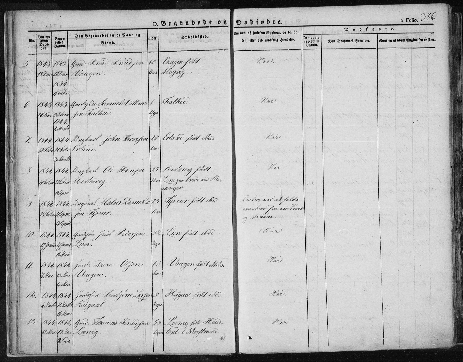 Tysvær sokneprestkontor, AV/SAST-A -101864/H/Ha/Haa/L0001: Parish register (official) no. A 1.2, 1831-1856, p. 386