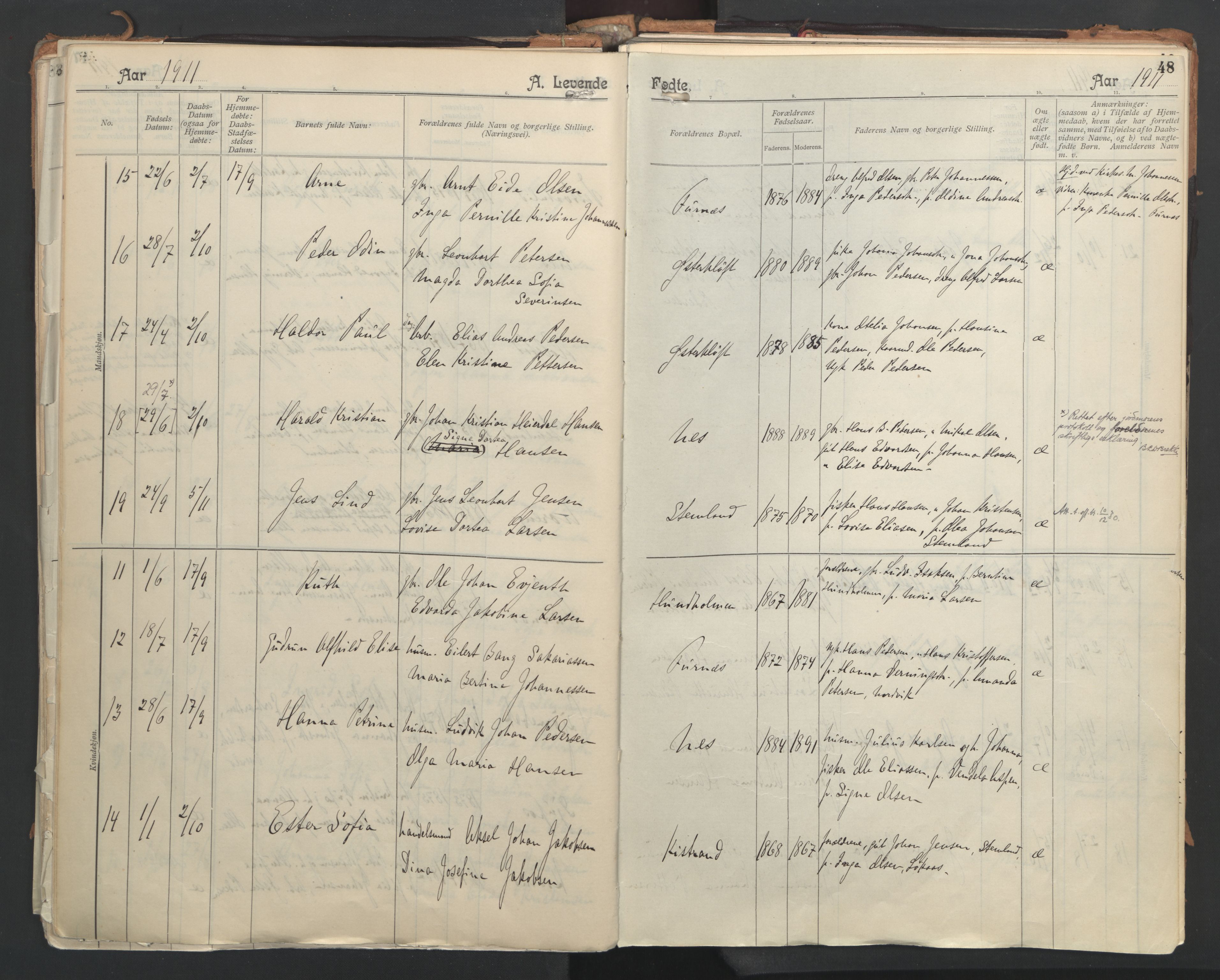 Ministerialprotokoller, klokkerbøker og fødselsregistre - Nordland, AV/SAT-A-1459/851/L0724: Parish register (official) no. 851A01, 1901-1922, p. 48