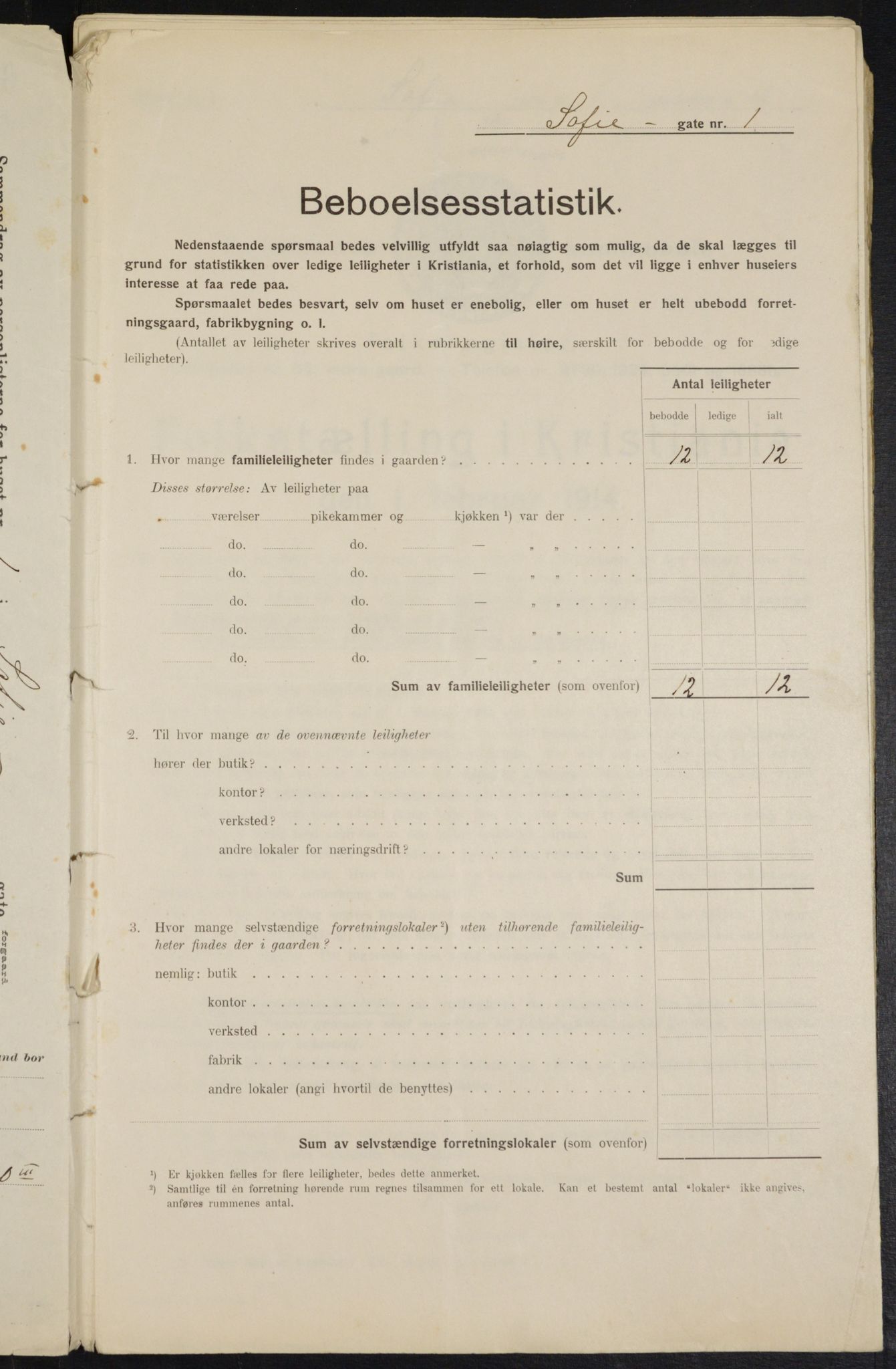 OBA, Municipal Census 1914 for Kristiania, 1914, p. 98555