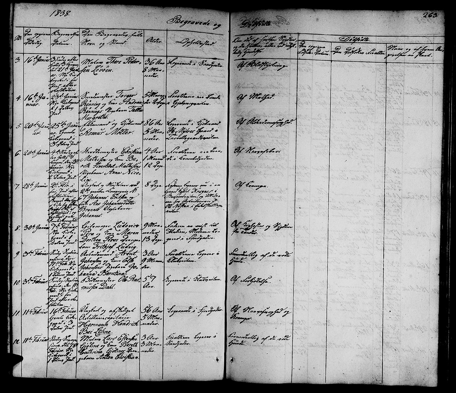 Ministerialprotokoller, klokkerbøker og fødselsregistre - Sør-Trøndelag, SAT/A-1456/602/L0136: Parish register (copy) no. 602C04, 1833-1845, p. 263