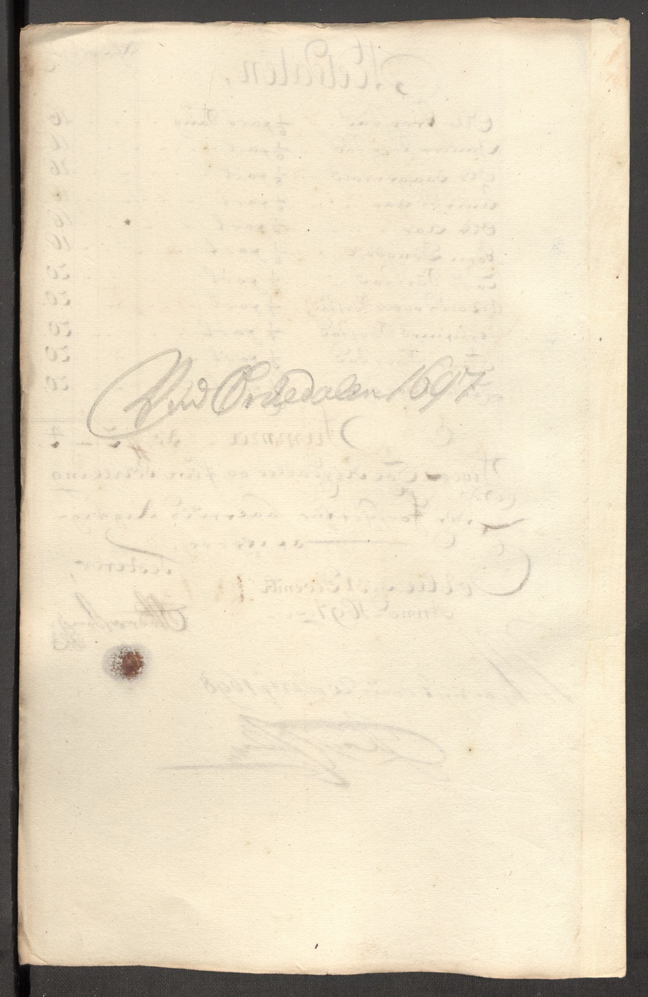 Rentekammeret inntil 1814, Reviderte regnskaper, Fogderegnskap, RA/EA-4092/R60/L3947: Fogderegnskap Orkdal og Gauldal, 1697, p. 131