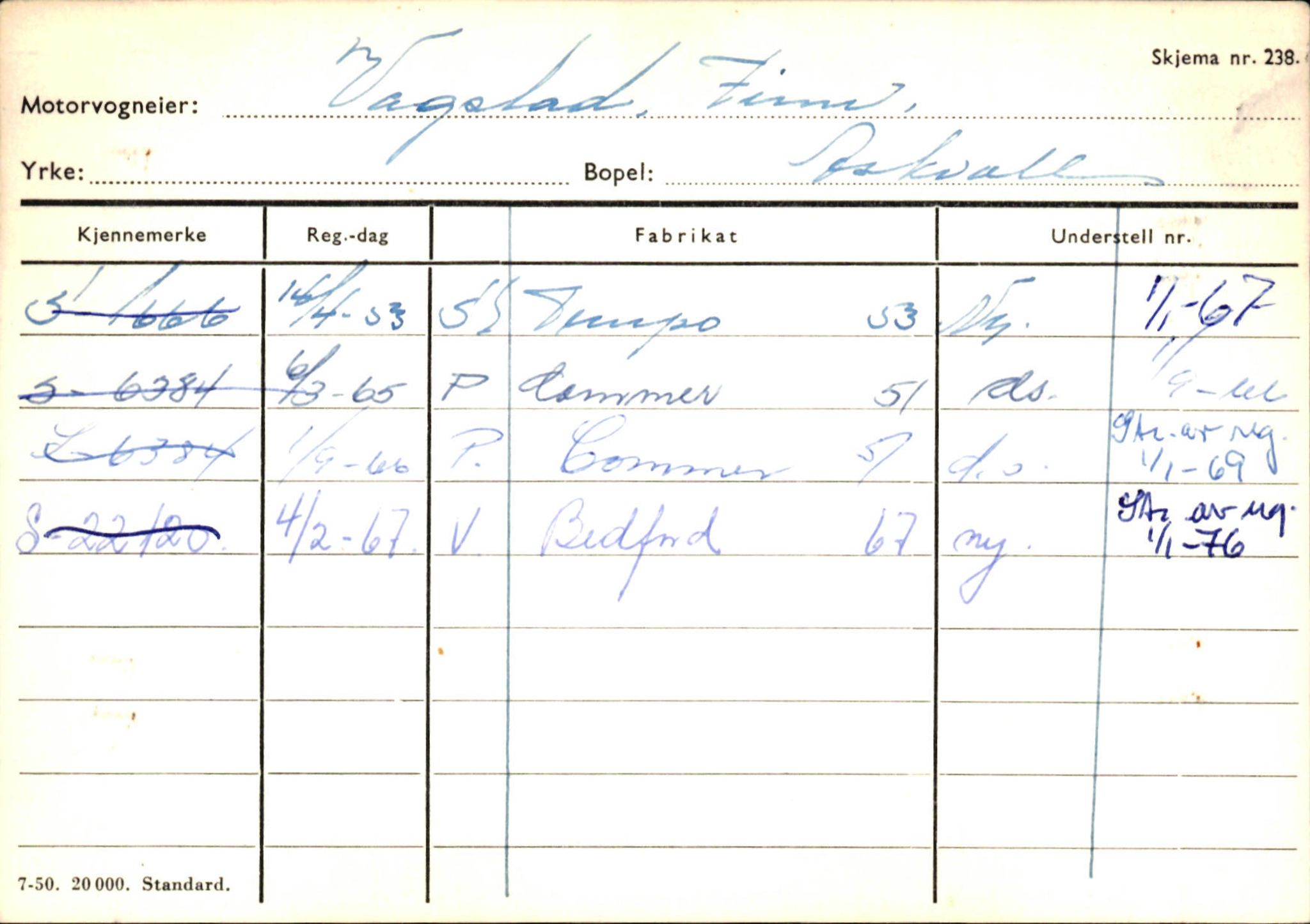 Statens vegvesen, Sogn og Fjordane vegkontor, AV/SAB-A-5301/4/F/L0132: Eigarregister Askvoll A-Å. Balestrand A-Å, 1945-1975, p. 1392