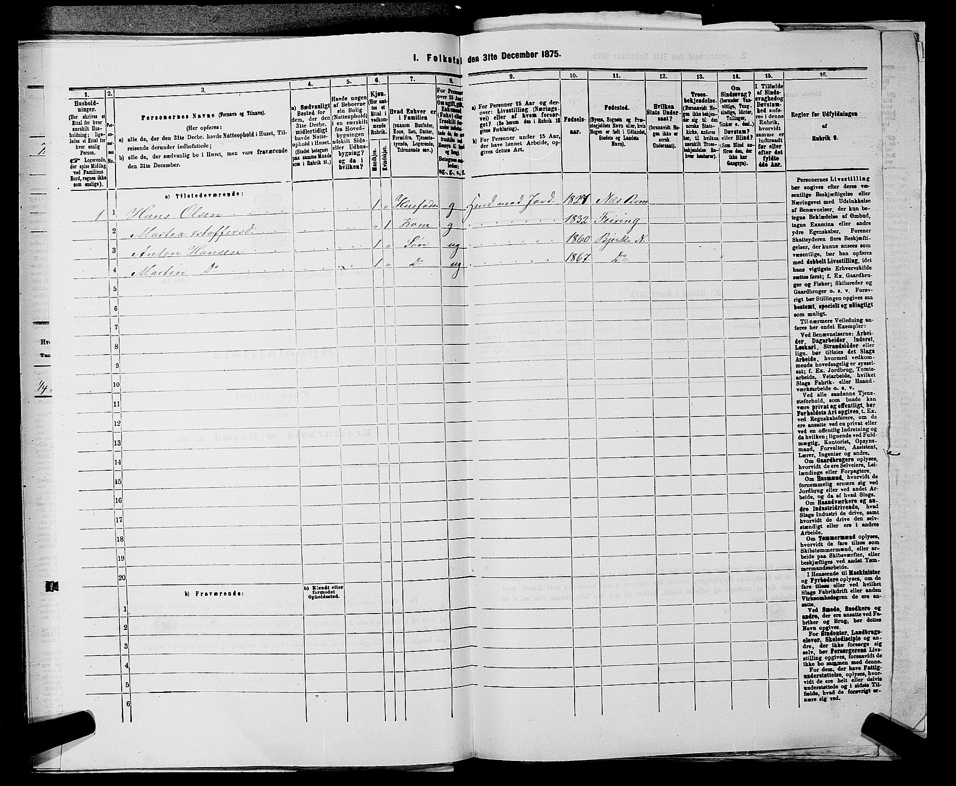 RA, 1875 census for 0238P Nannestad, 1875, p. 202